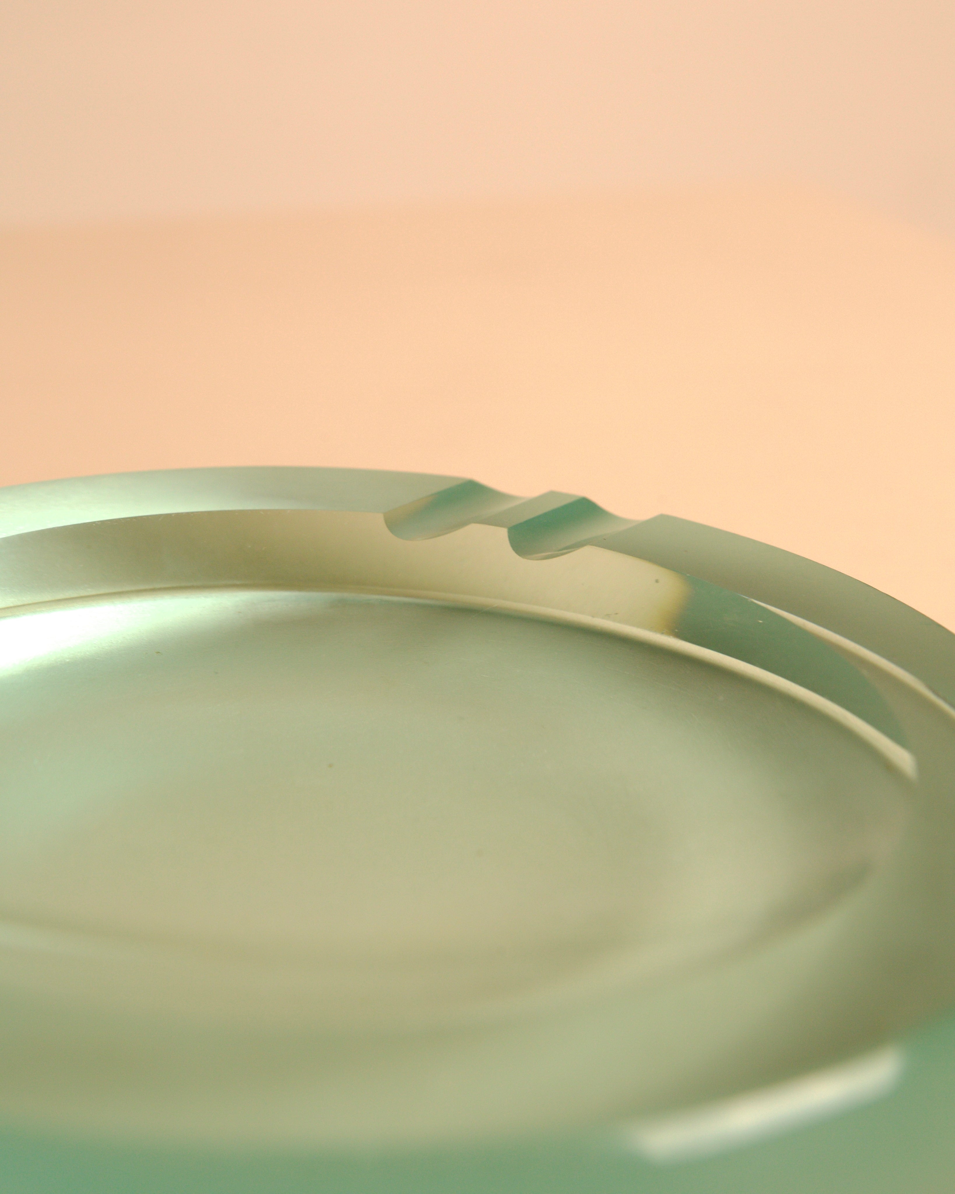 Round Glass Ashtray, Fontana Arte, Italy, 1970s — lifestyle setting