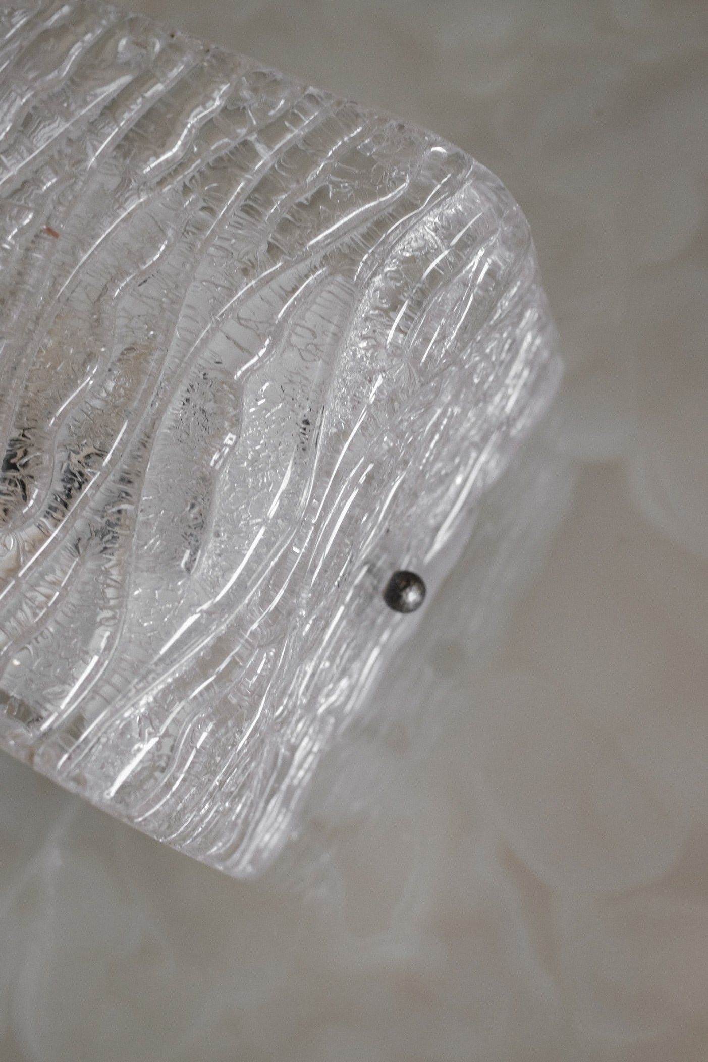 Textured Ice Glass Wall Light by J. T. Kalmar — additional view