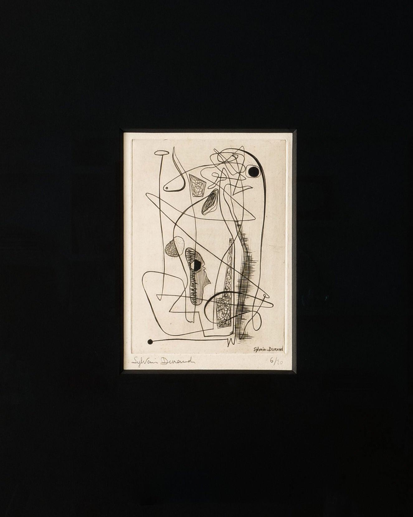 Surrealist Engraving Signed Sylvain Durand