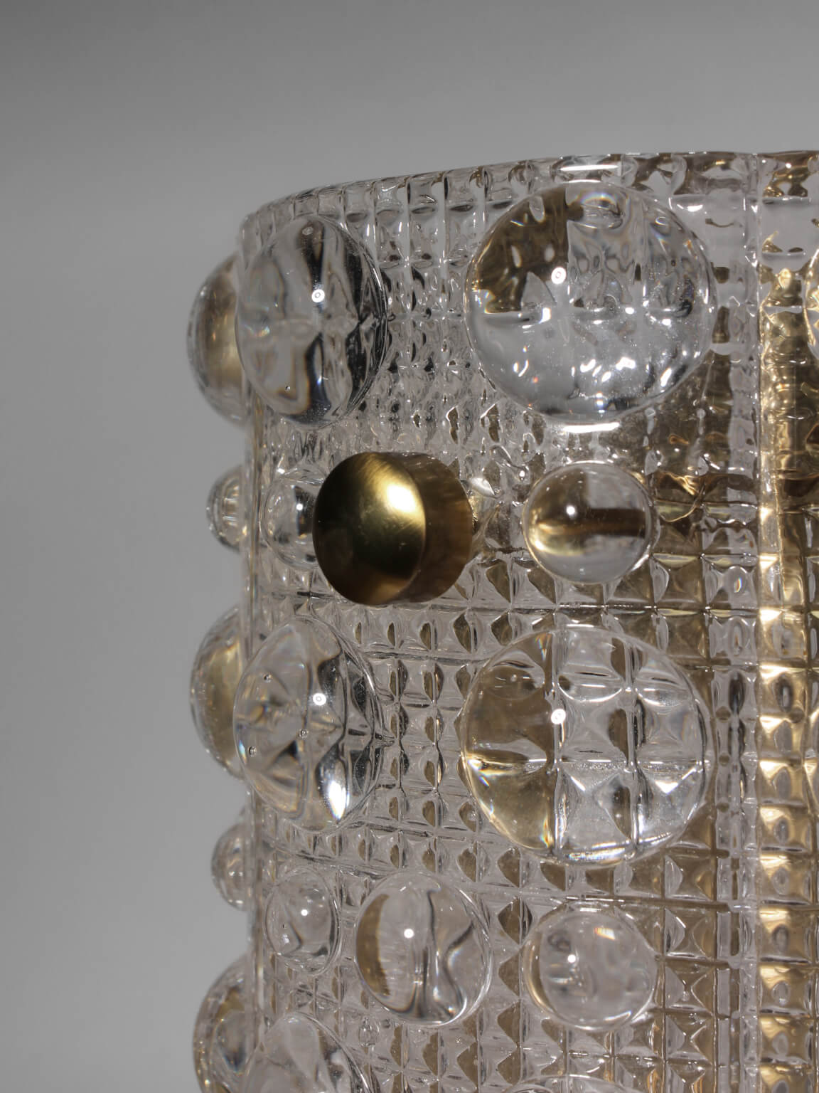 Carl Fagerlund Bubble Crystal Glass And Brass Sconce, For Orrefors — additional view