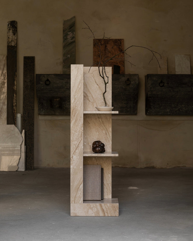 CONE Marble Shelf by un'common | The Oblist — beige marble, modern design