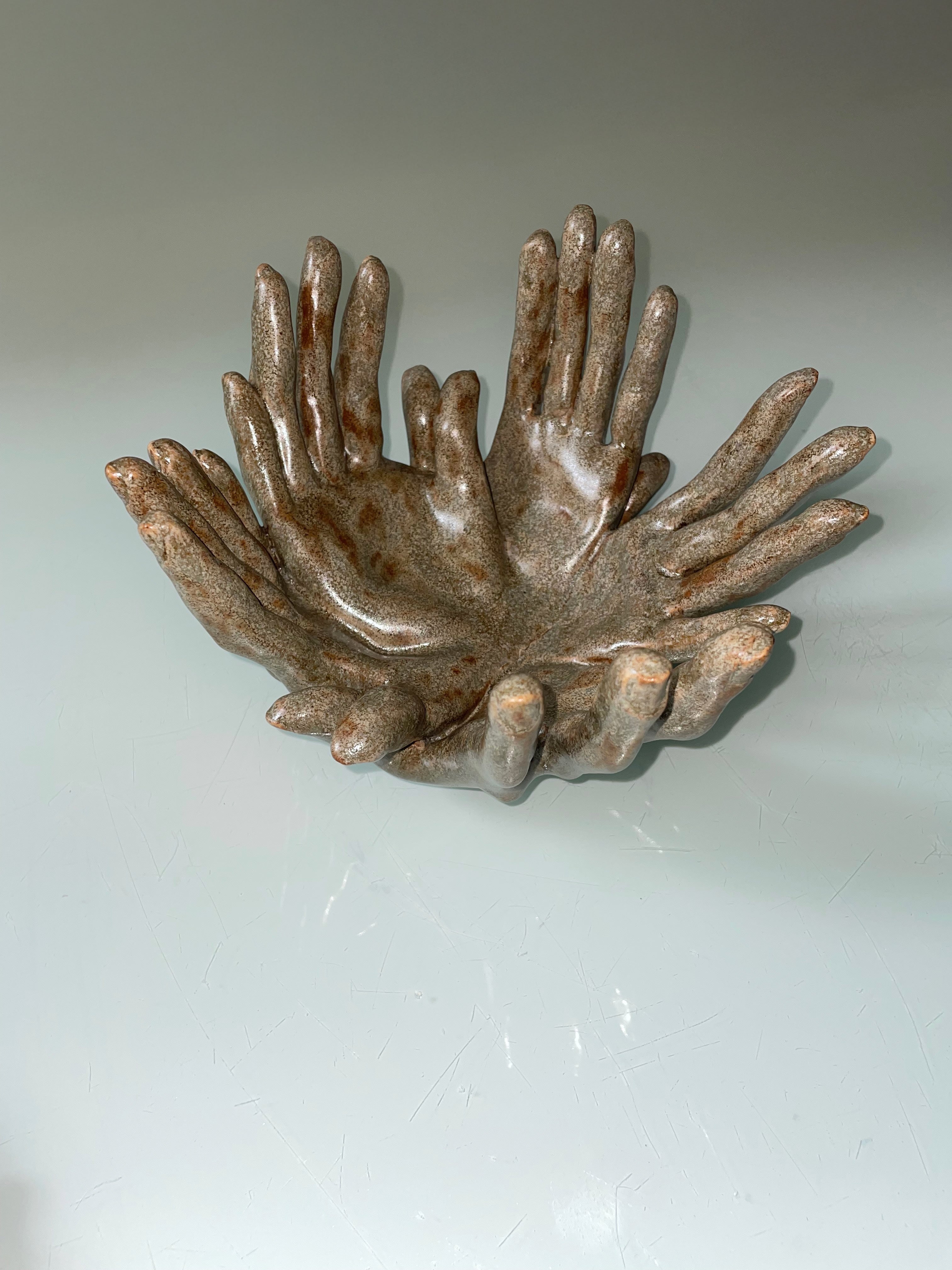 Five-handed bowl in ceramic n°57 — lifestyle setting