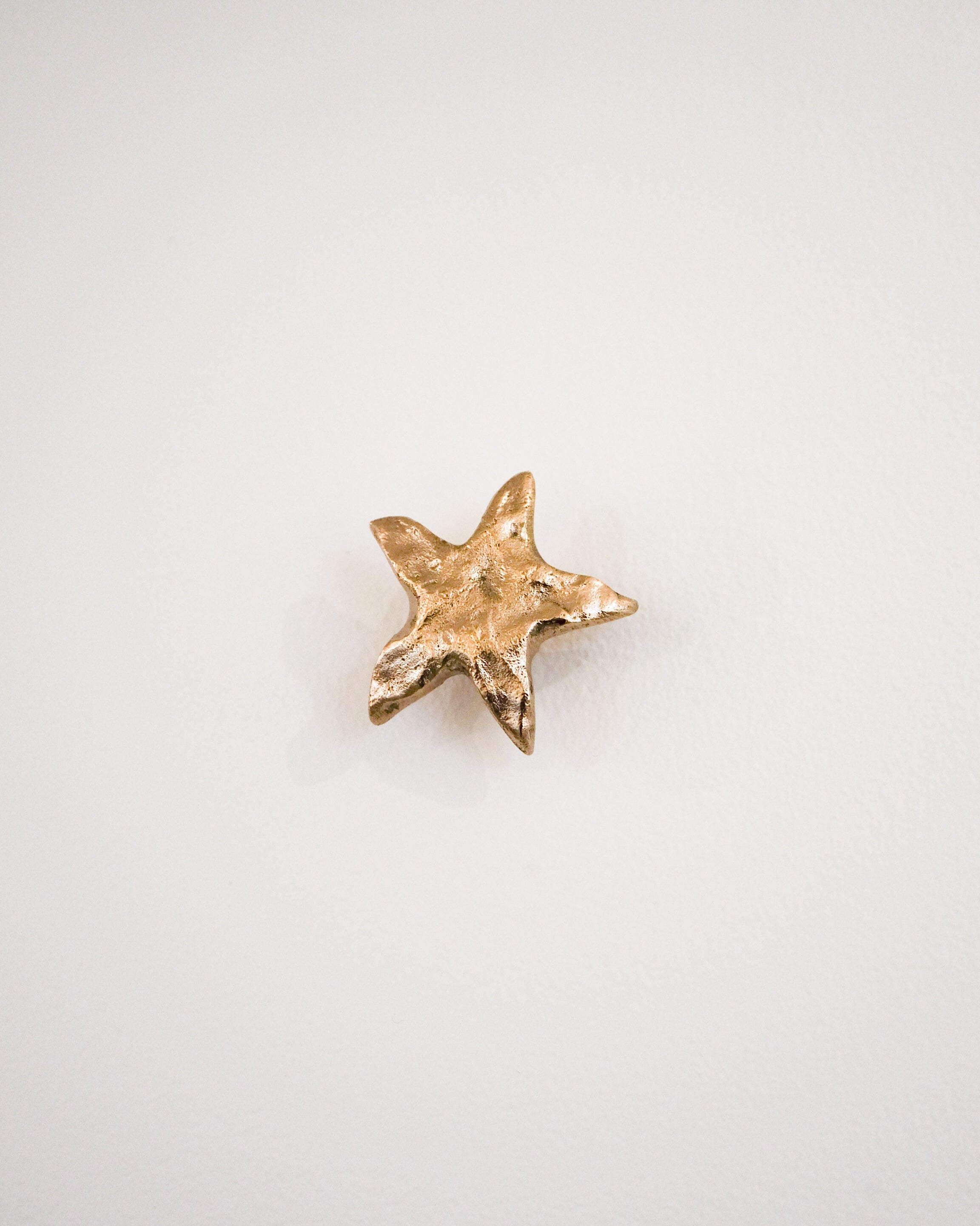 STAR Cabinet Knob/Wall Hook — back view against white wall
