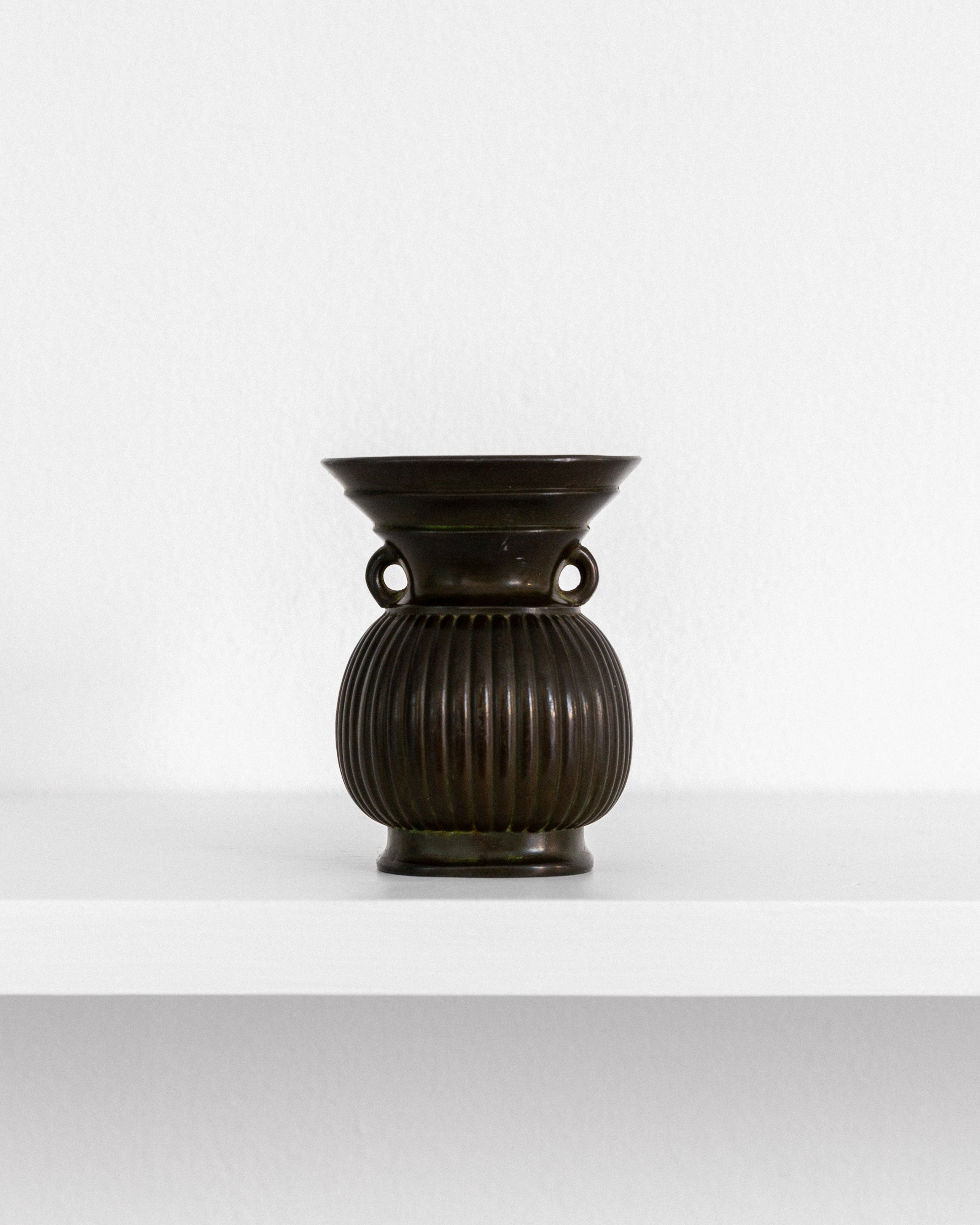 Art Deco Miniature Vase by Just Andersen | The Oblist — dark ceramic, vintage