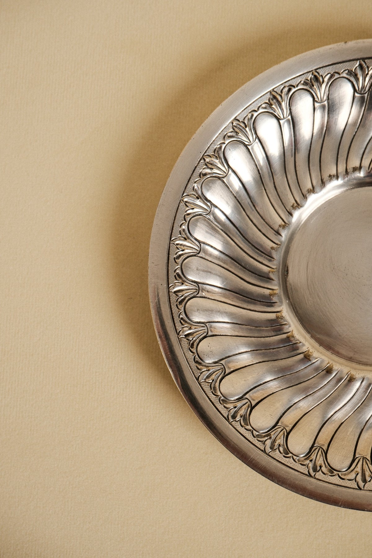 Art Nouveau Silver-Plated Trinket Dish by Léopold Auzolle — detail view