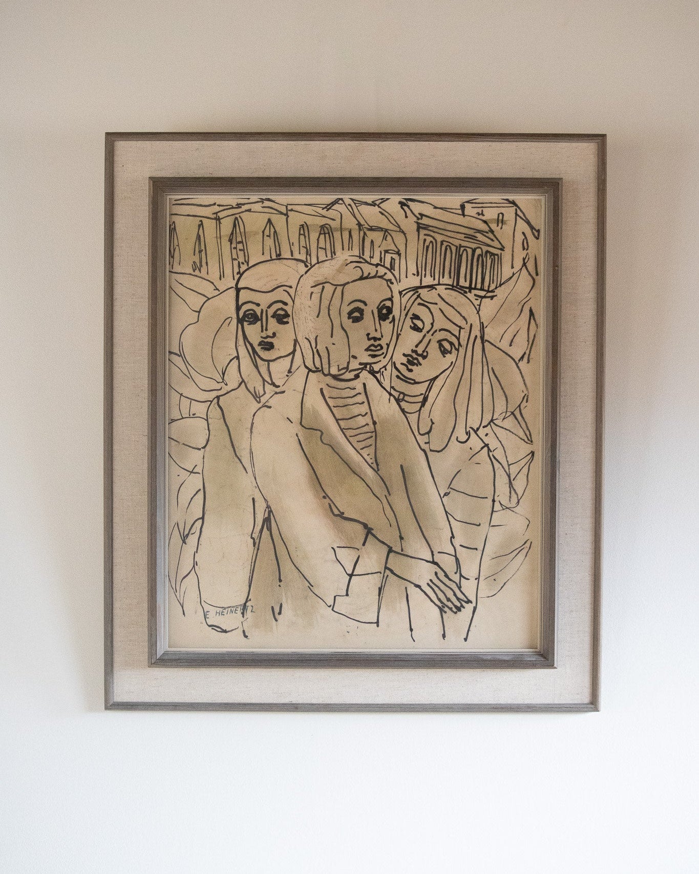 Encre sur papier du milieu du siècle par Erik Heinerttz