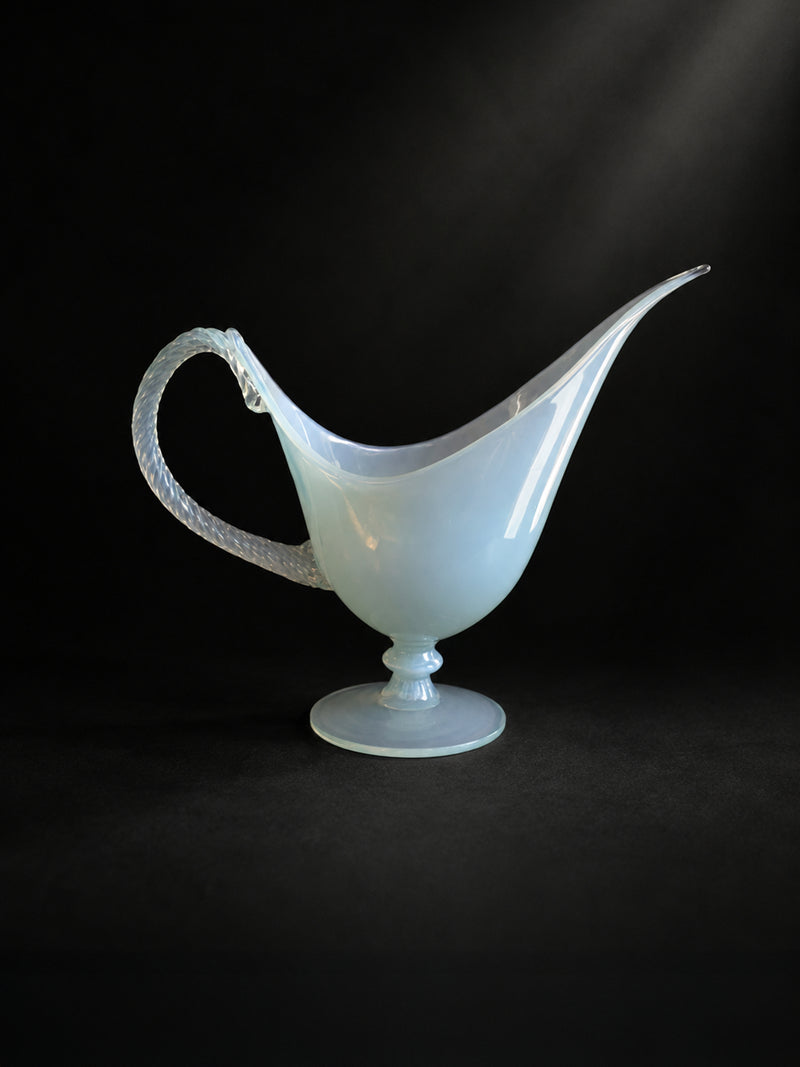 Iridescent Opaline Glass Sauce Boat - 1950s by Dodo Vintage | The Oblist