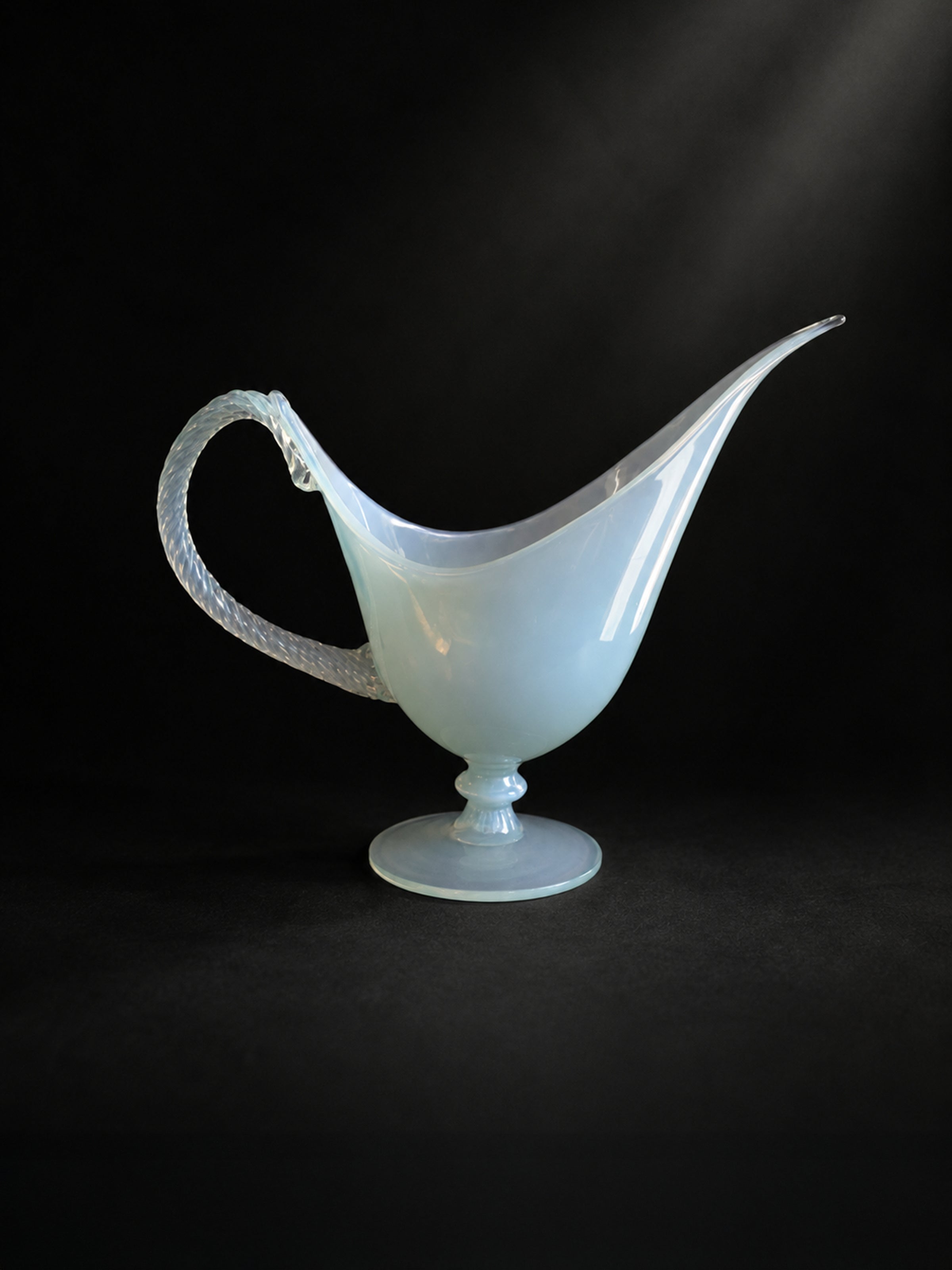 Iridescent Opaline Glass Sauce Boat - 1950s by Dodo Vintage | The Oblist