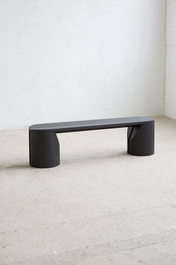 Solid Wood Barrow Bench — close-up