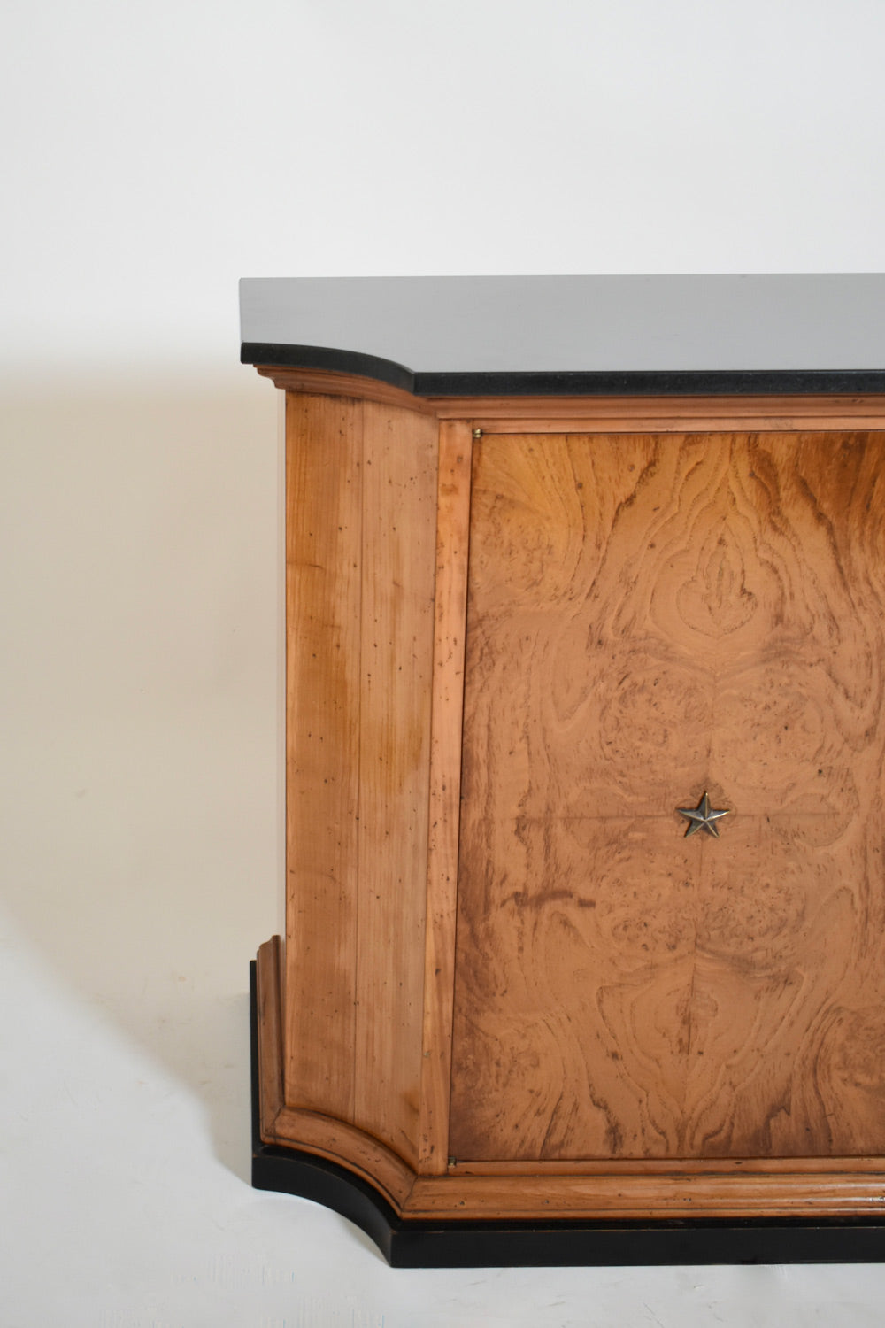 Walnut Veneer Sideboard, 1940s — close-up