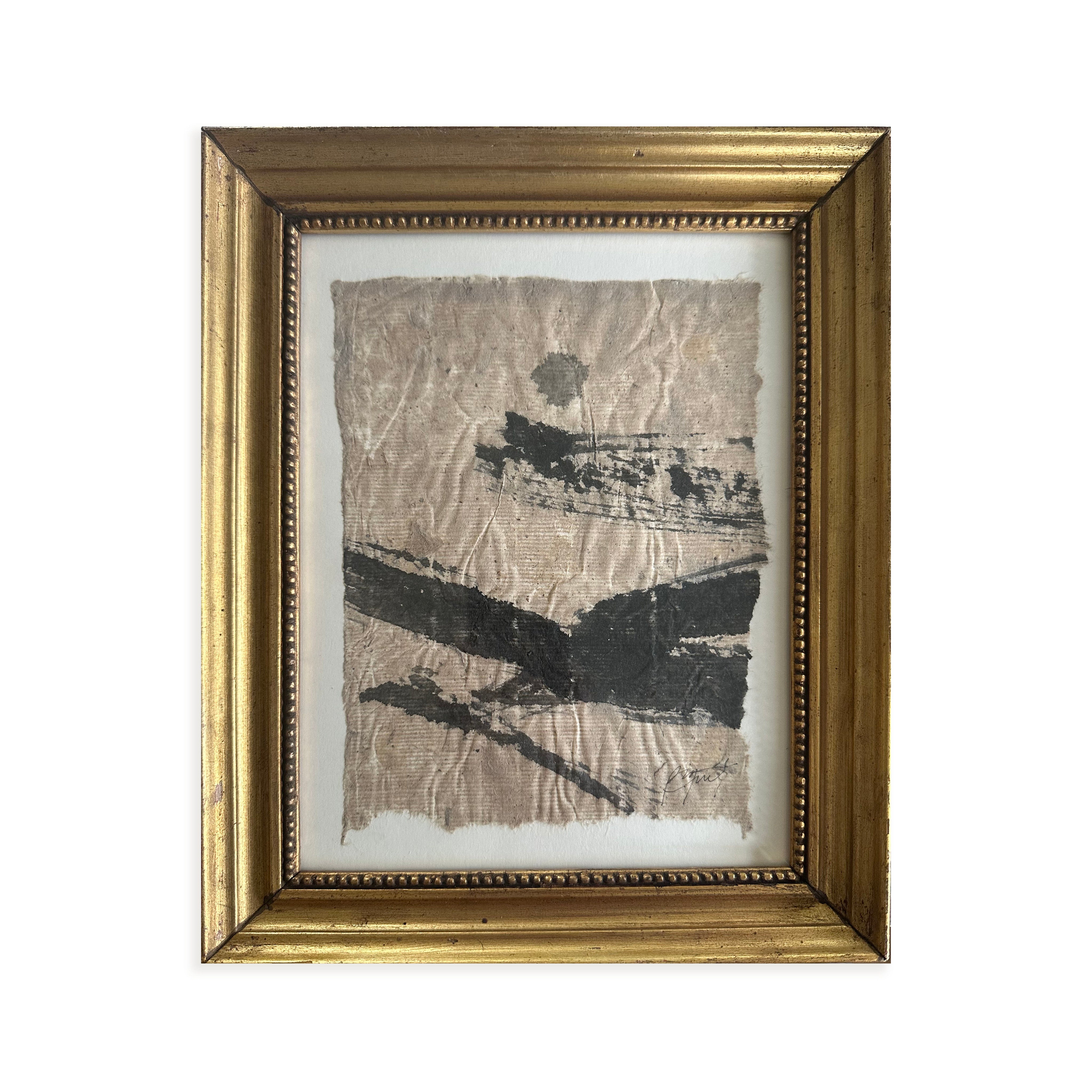 Set Leyenda Painting — framed artwork in gold frame on wall