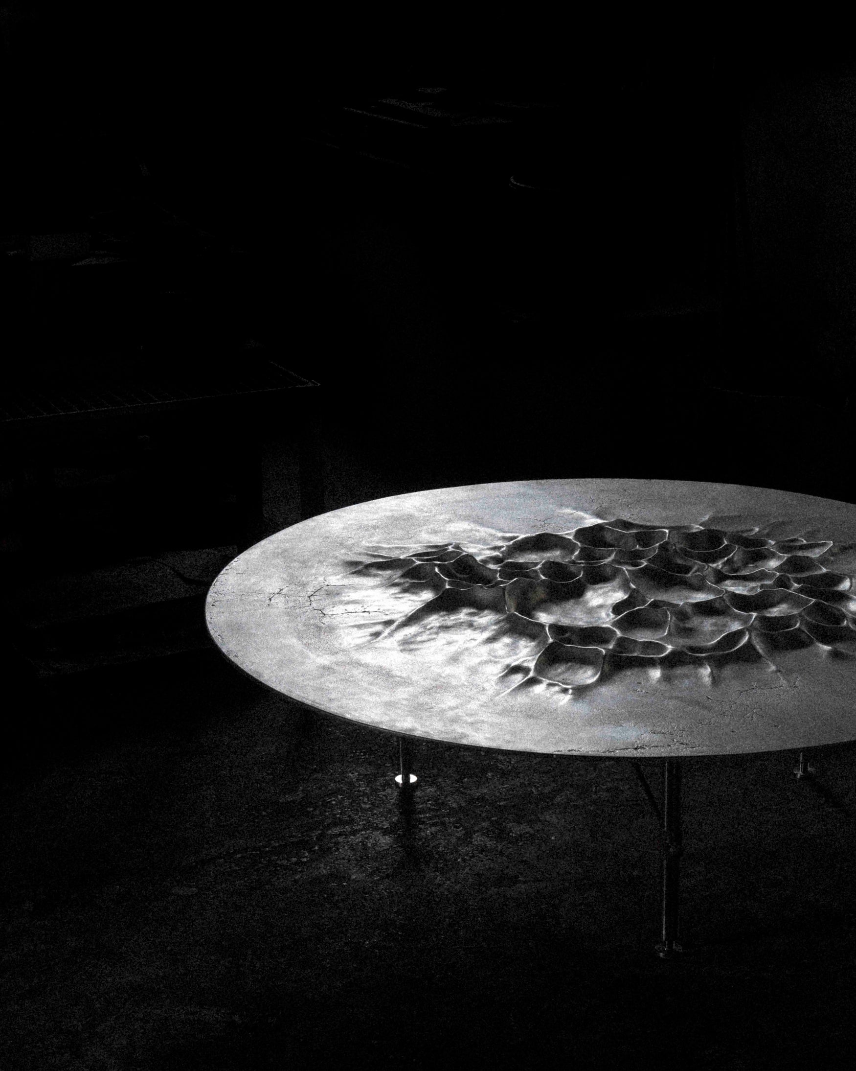Tramontana Table I - Cast Alumnium — side angle