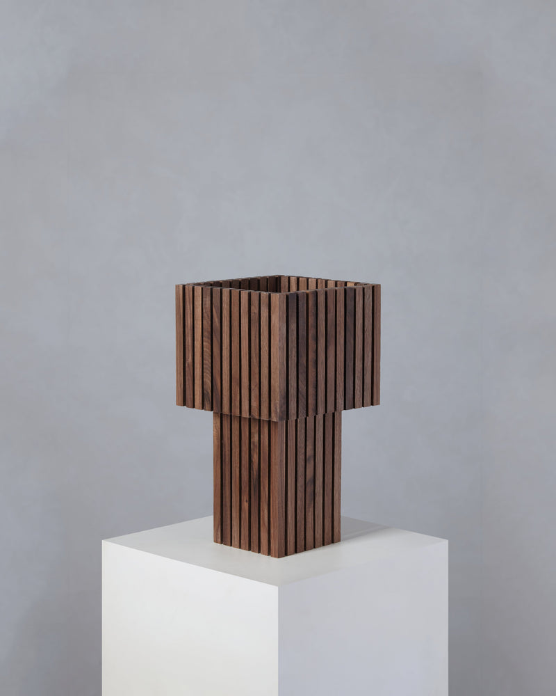 Wooden Parallilo Table Lamp by Stamatios | The Oblist