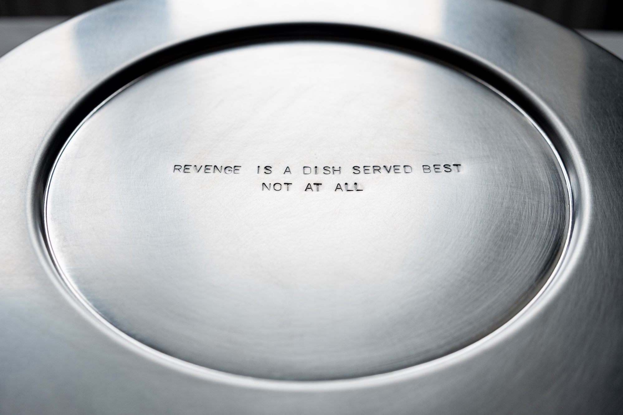 TRACES — Stainless Steel Plates — lifestyle setting