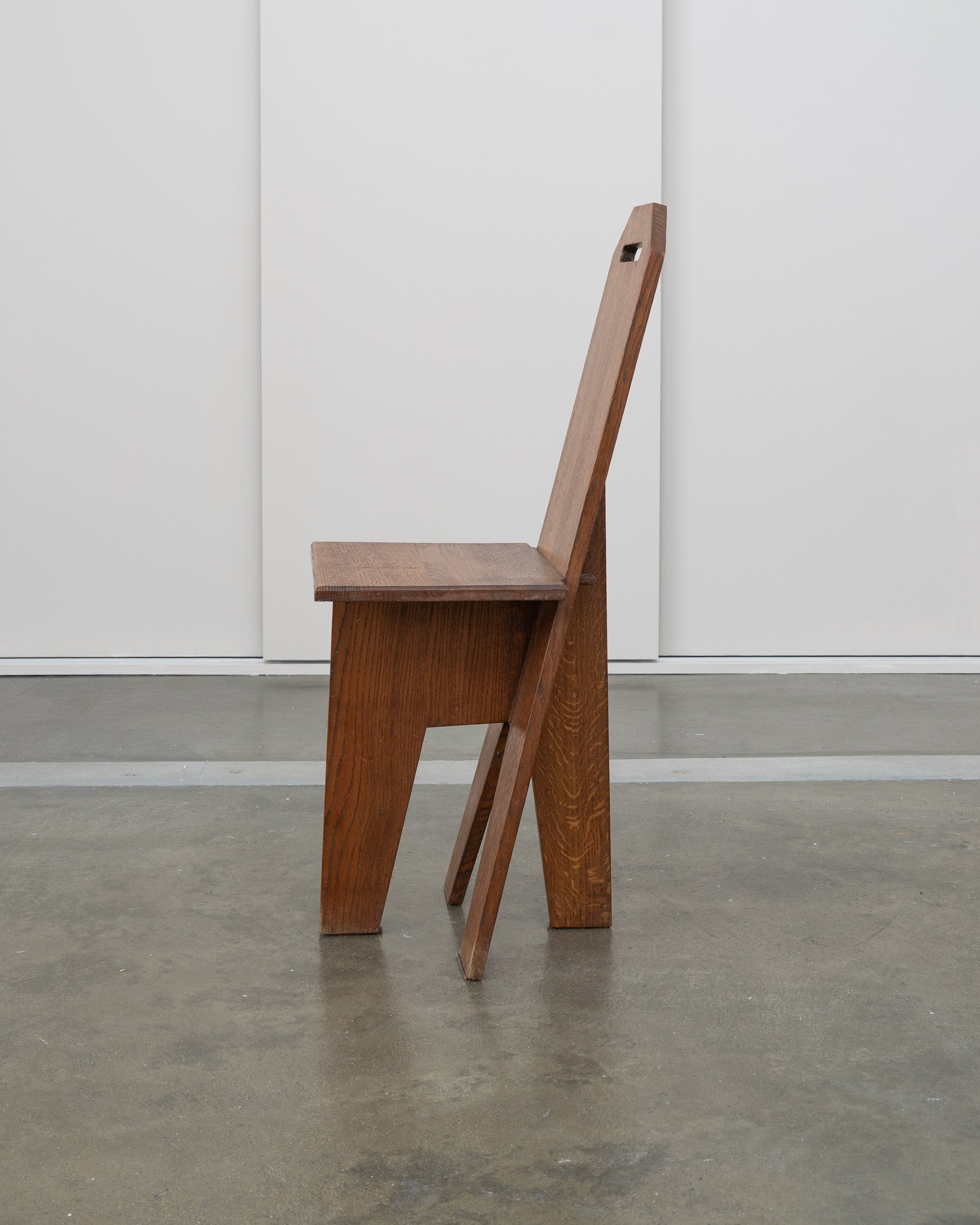 Architectural Brutalist Vernacular Oak Chair (1 of 5) — detail view
