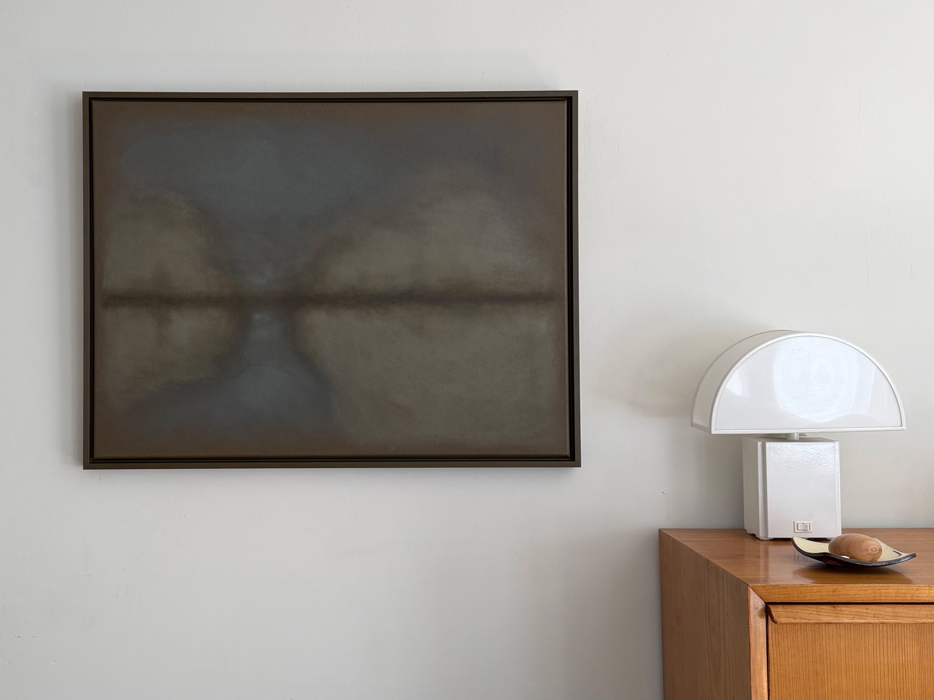 'Many rivers to cross' painting — side angle
