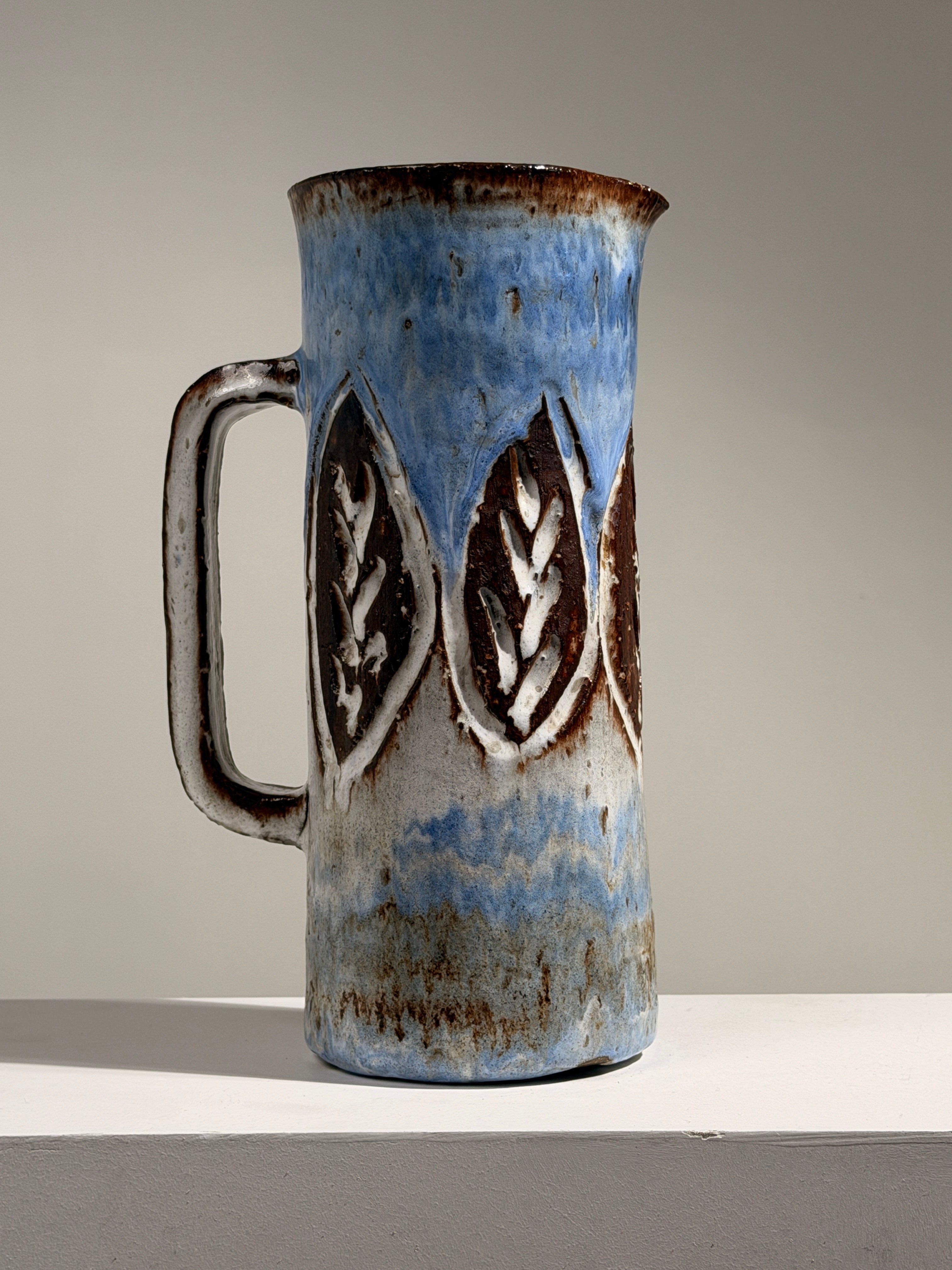 Ceramic pitcher by Albert Thiry, Vallauris, France, circa 1970 by Figuresdesign | The Oblist