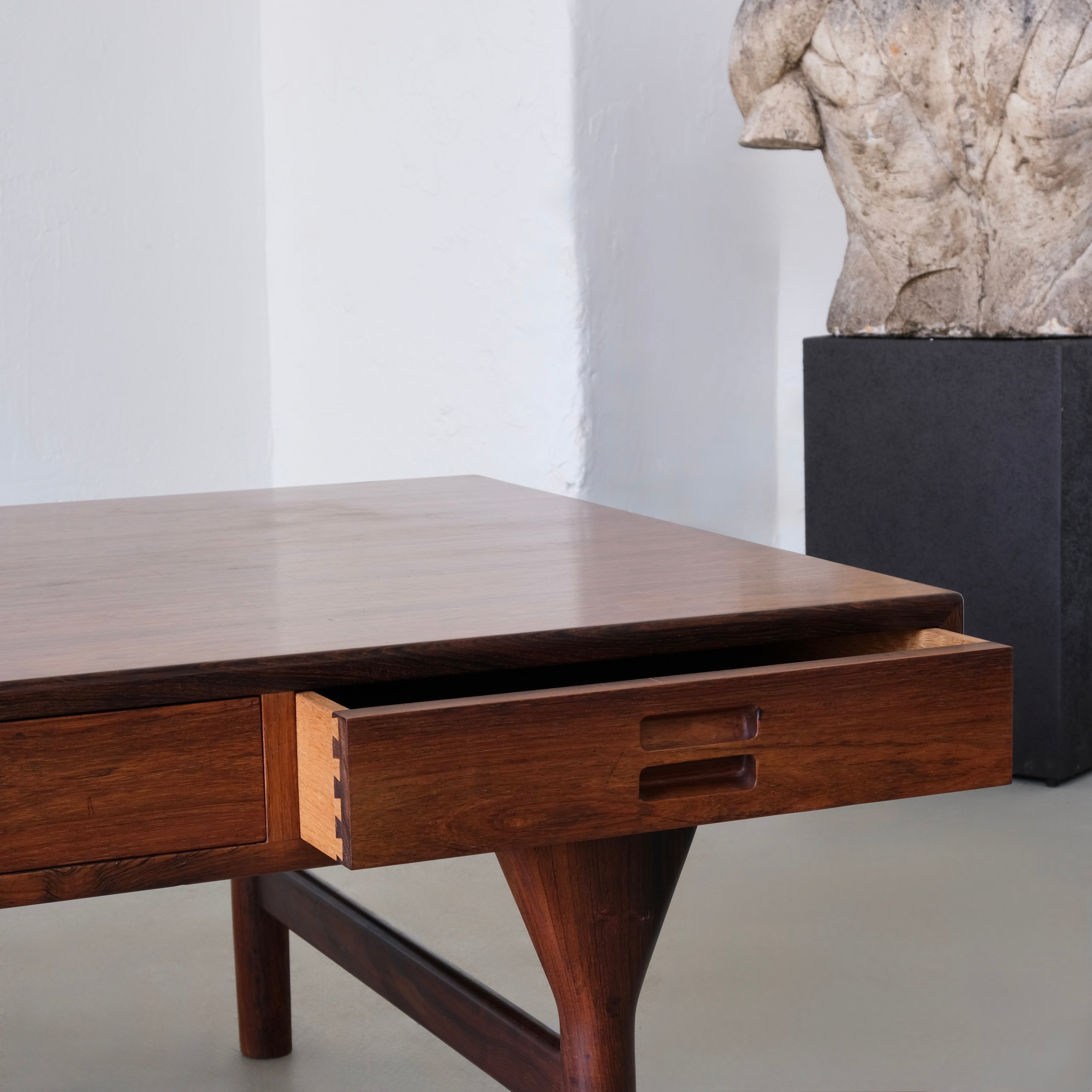 Rosewood Coffee Table by Nanna Ditzel For Soren Willadsen 1950s — side angle