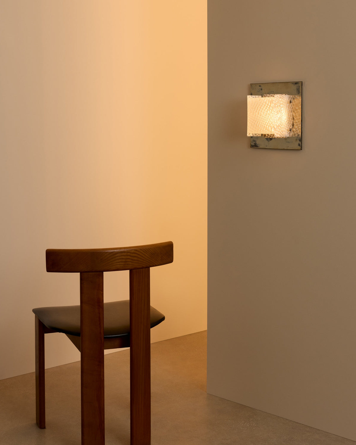 Field Square Sconce, Graphite / Prism — side angle