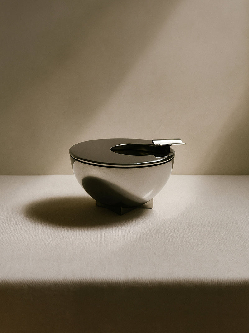 Bauhaus Ashtray by Marianne Brandt by Alessi | The Oblist — polished metal design