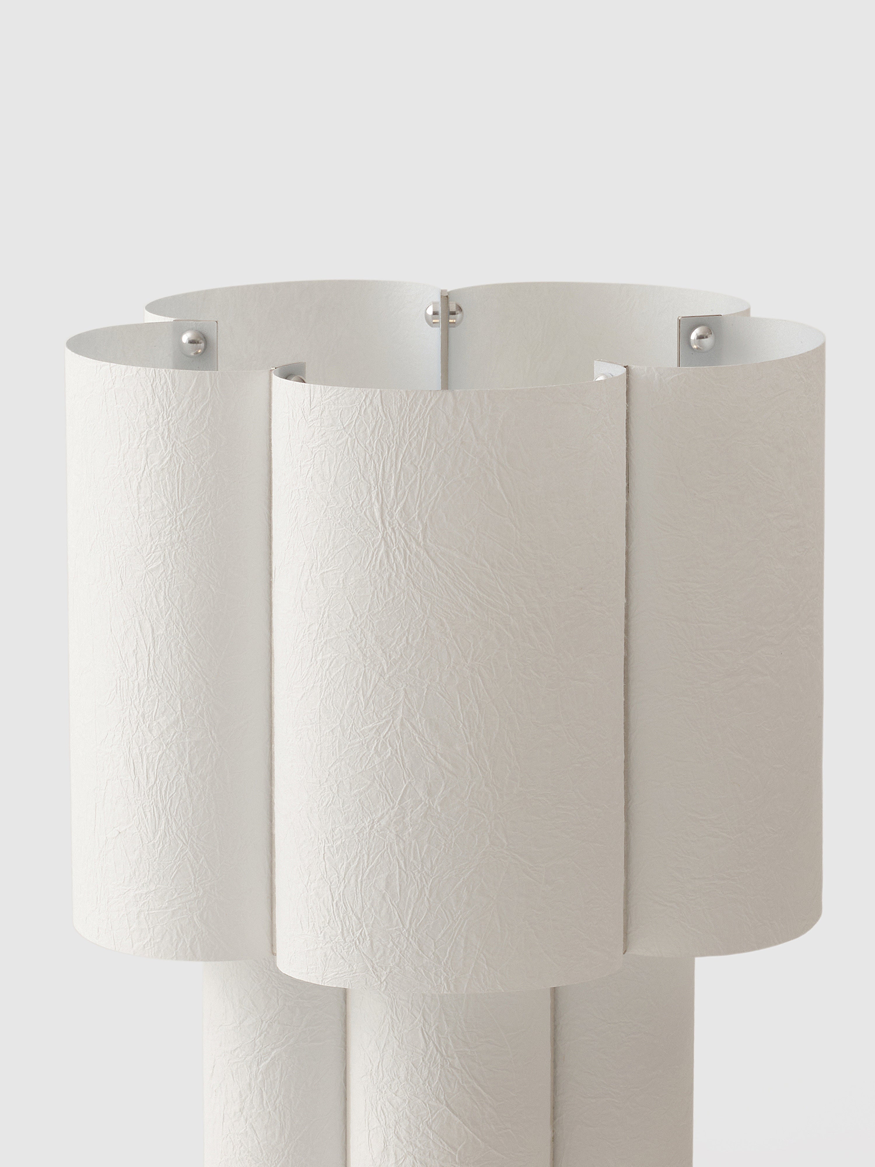 Soom Hanji Table Lamp — top view of white paper shade