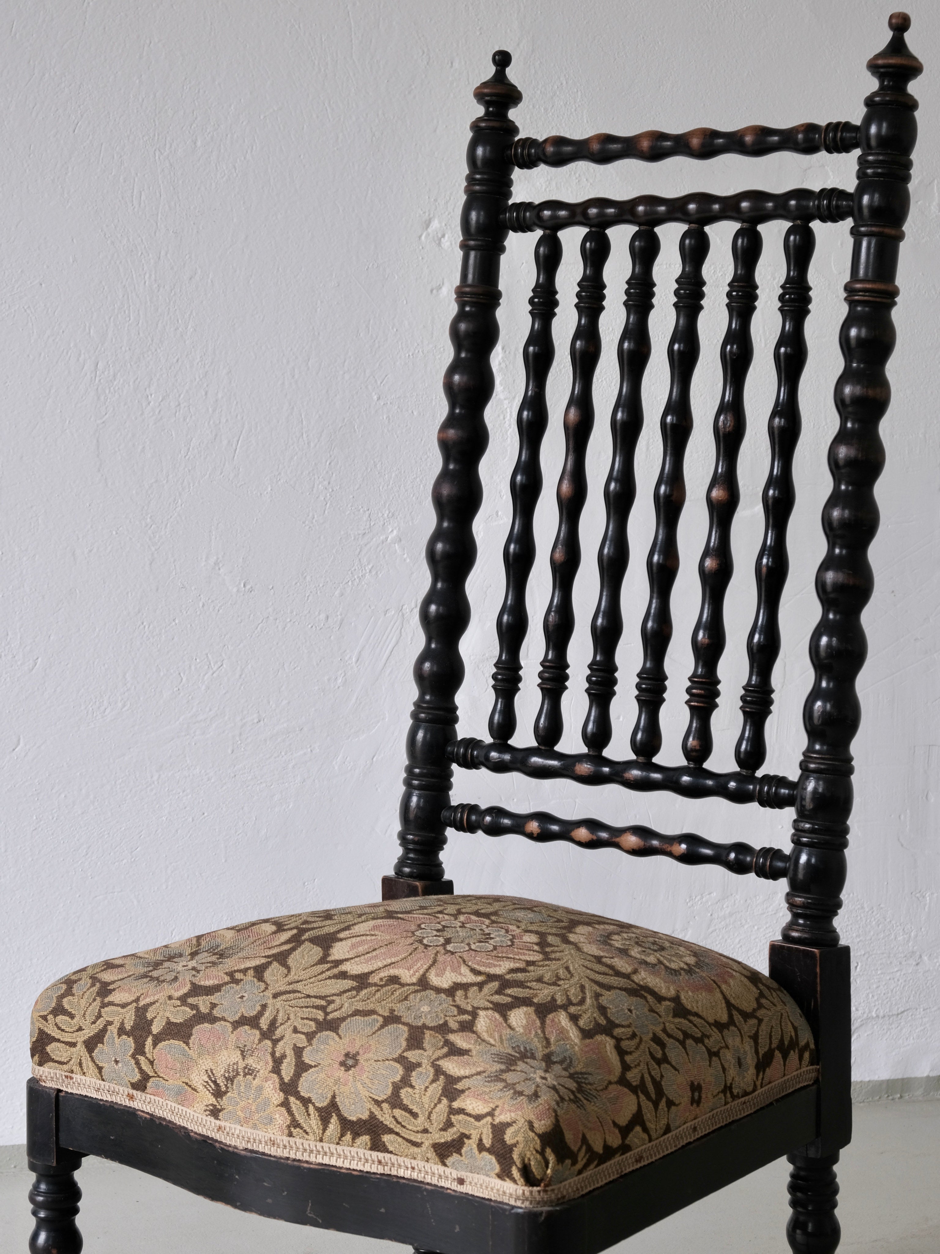 Chaise à bobine en chêne, France, années 1850