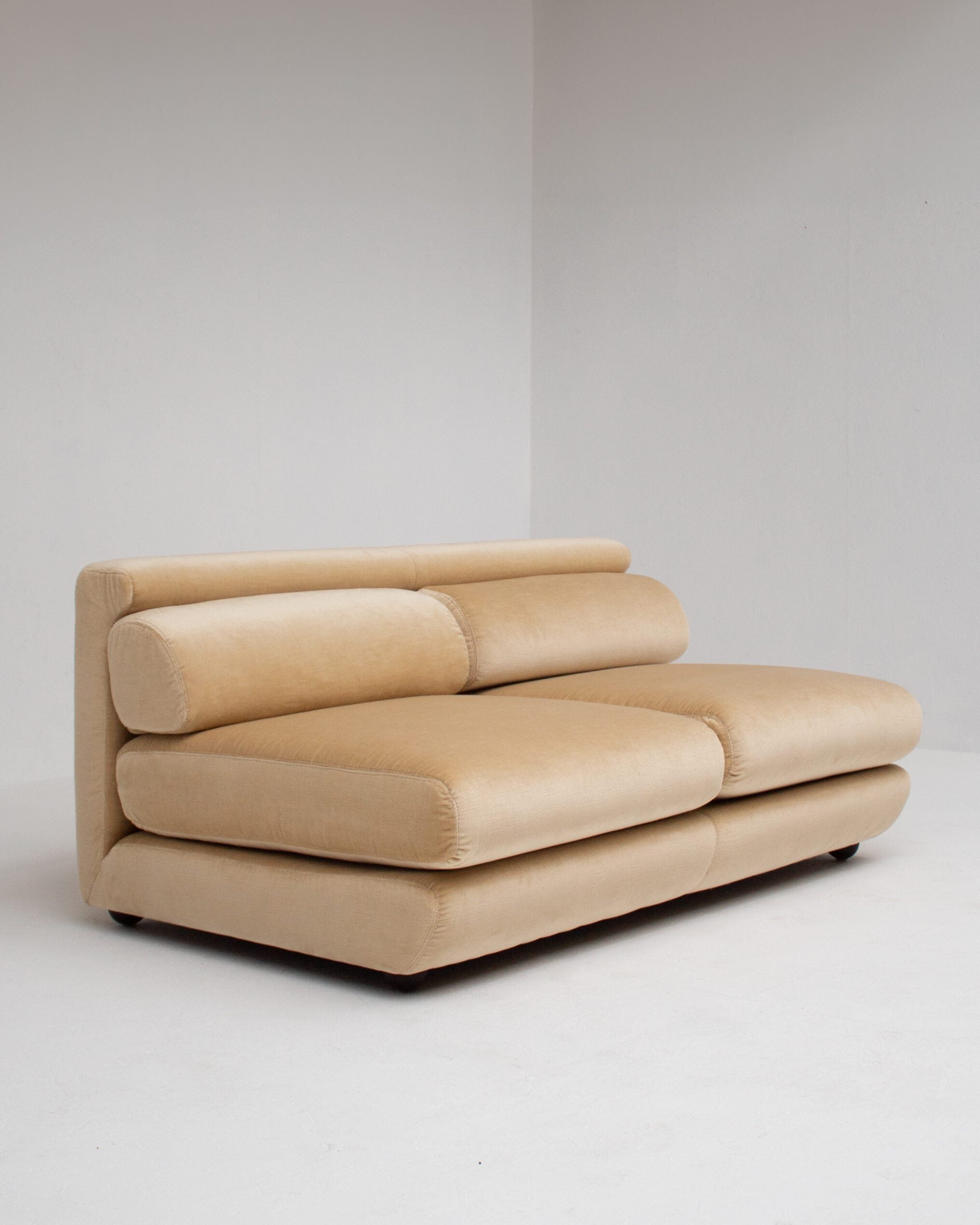 Sofa by Gigi Radice in Beige Velvet