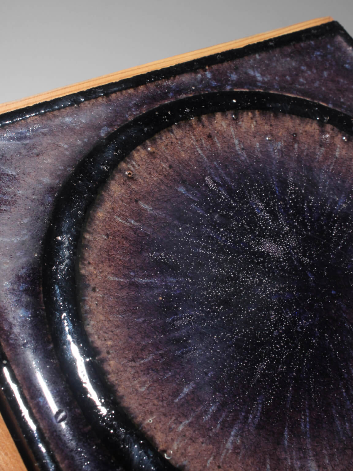 Konrad Galaaen Mid-Century Ceramic Art Tile, For Borgestad Fabrikker, Norway — detail view