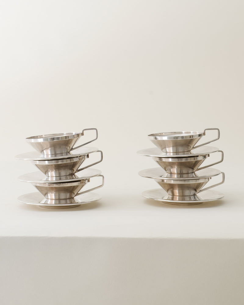 Gio Ponti Arthur Krupp Milano Cups and Saucers 1950s by Collection apart | The Oblist
