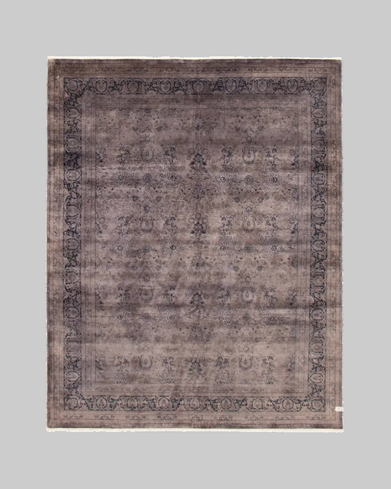 overdyed rug in mulberry 241 x 307 cm by catalog:three | The Oblist