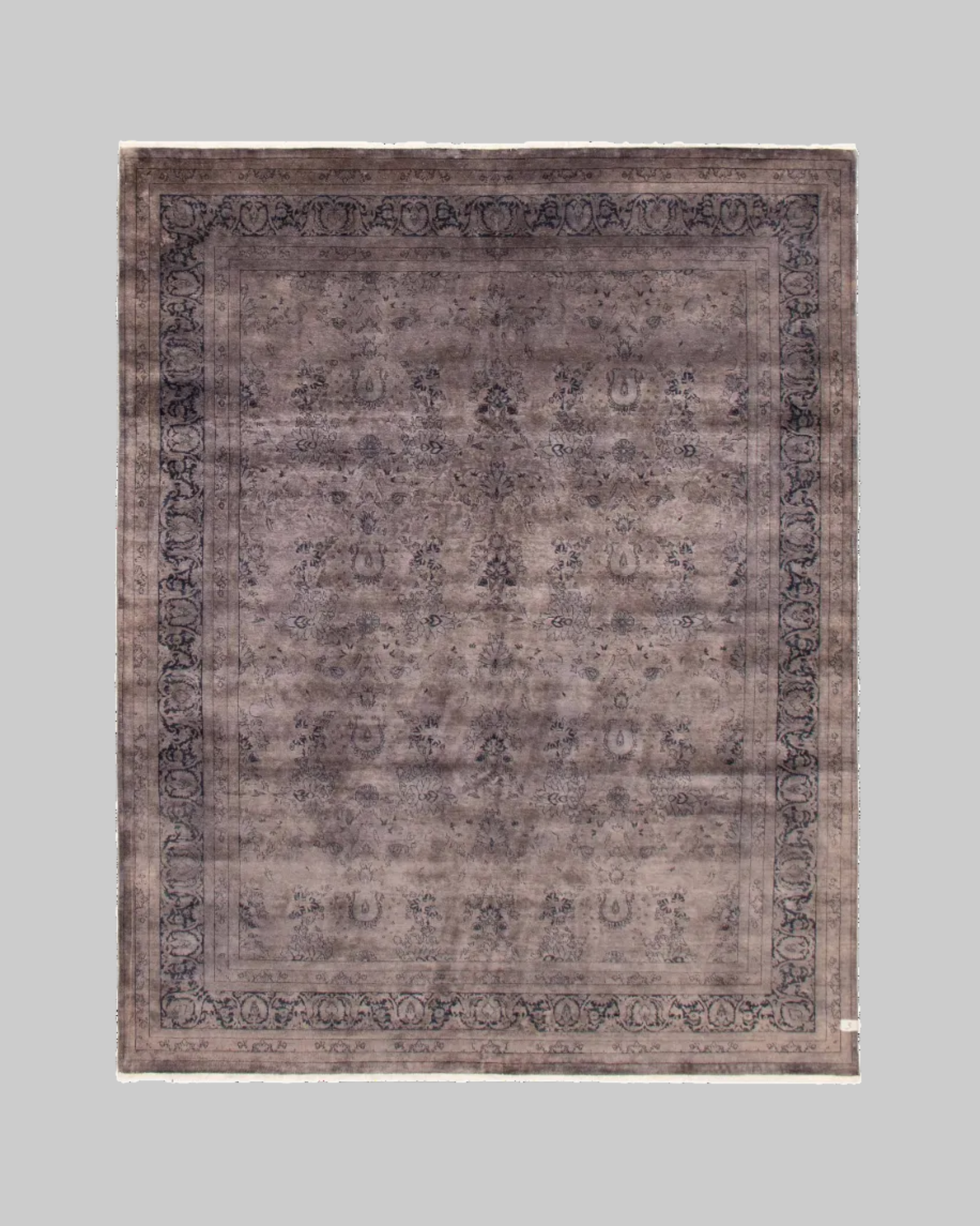 overdyed rug in mulberry 241 x 307 cm by catalog:three | The Oblist