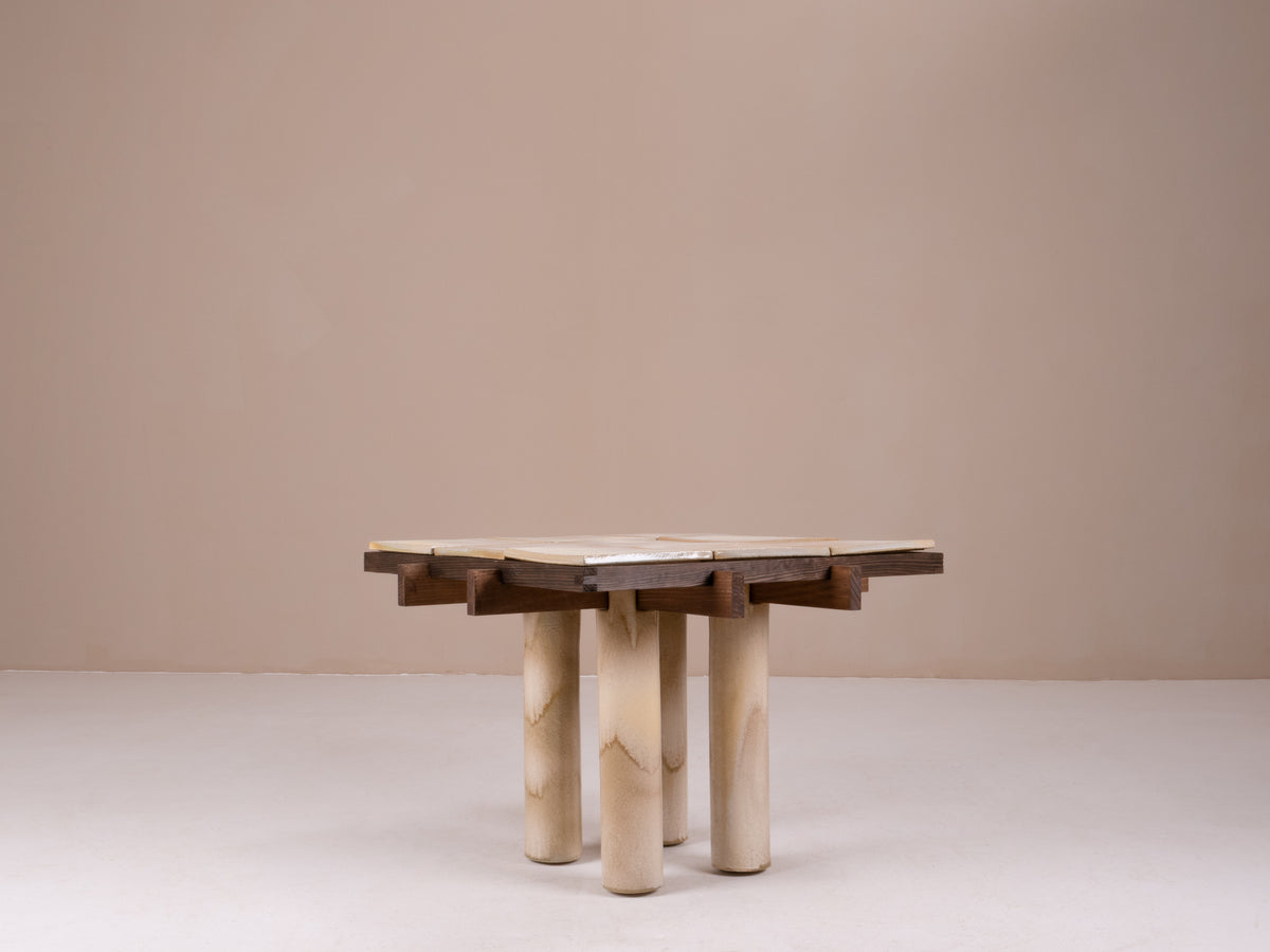 Wabi Sabi Side Table in Wood & Clay - Dark Edition — additional view