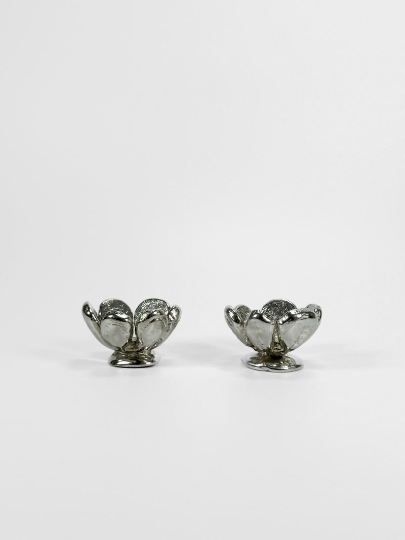 The Tin Collection / FLWR egg cup — close-up of shiny metallic finish