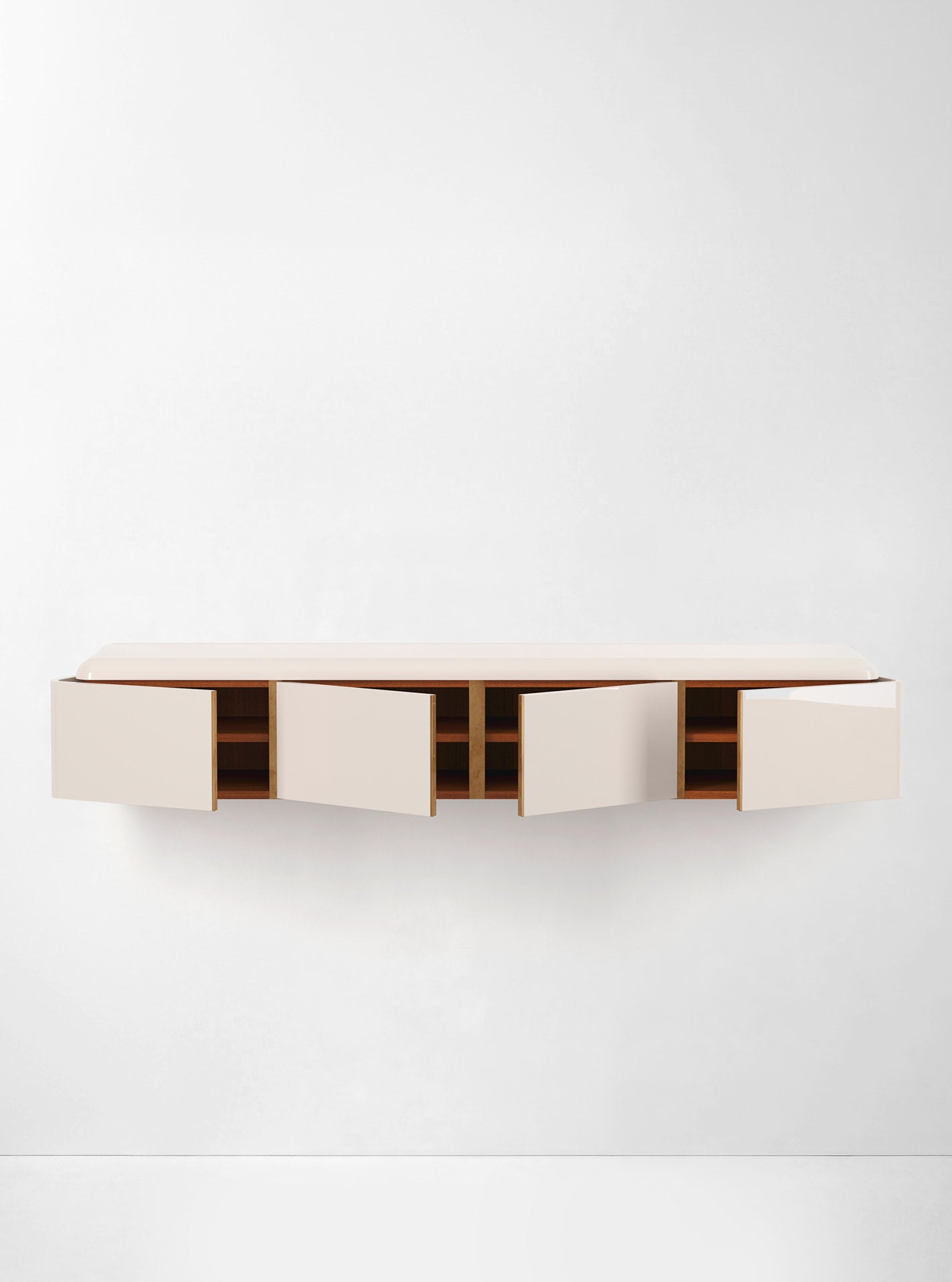 Various Positions Server in Polished Lacquered designed by Yaniv Chen — side angle