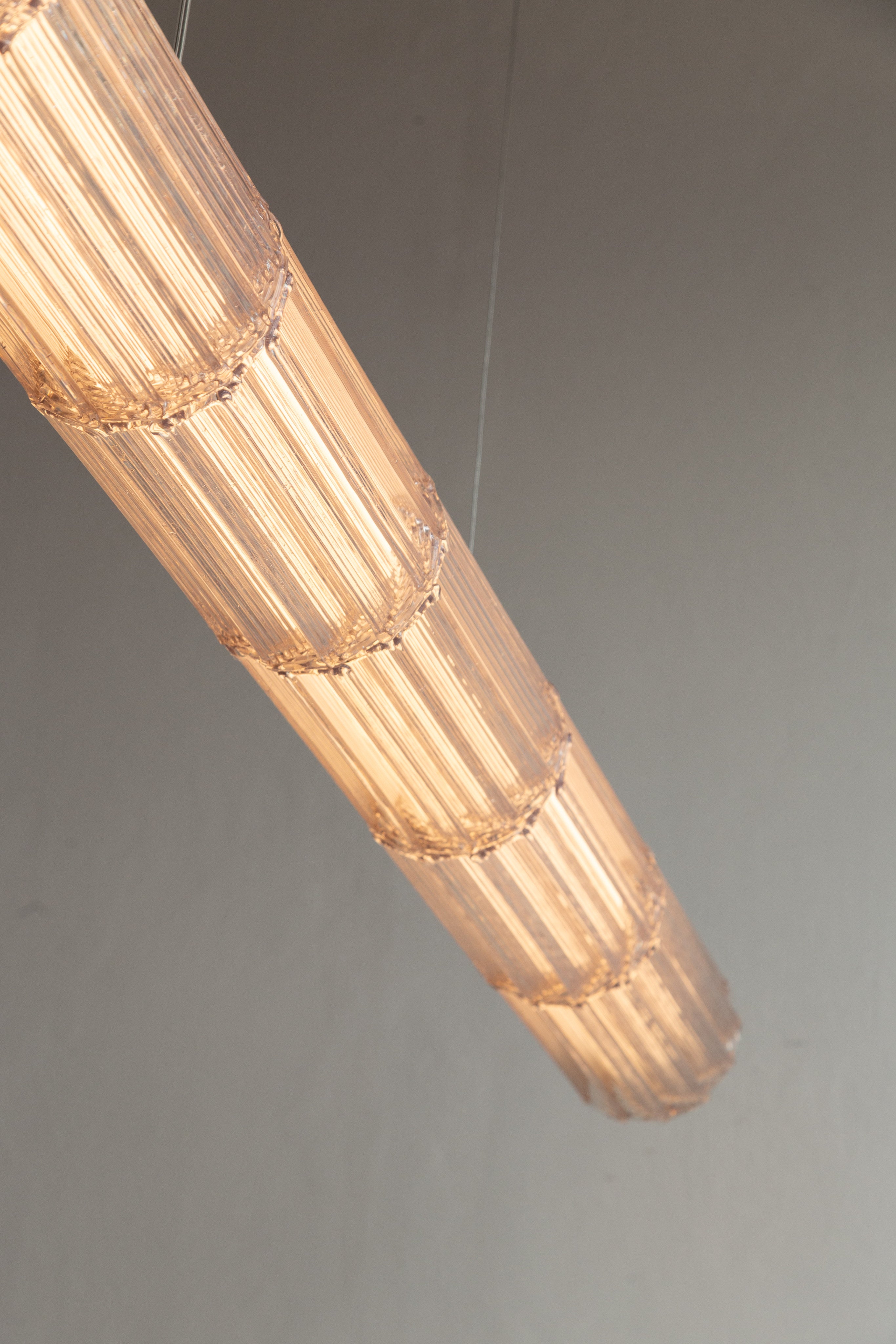 Former" Aperture 200 — top view of clear glass pendant light