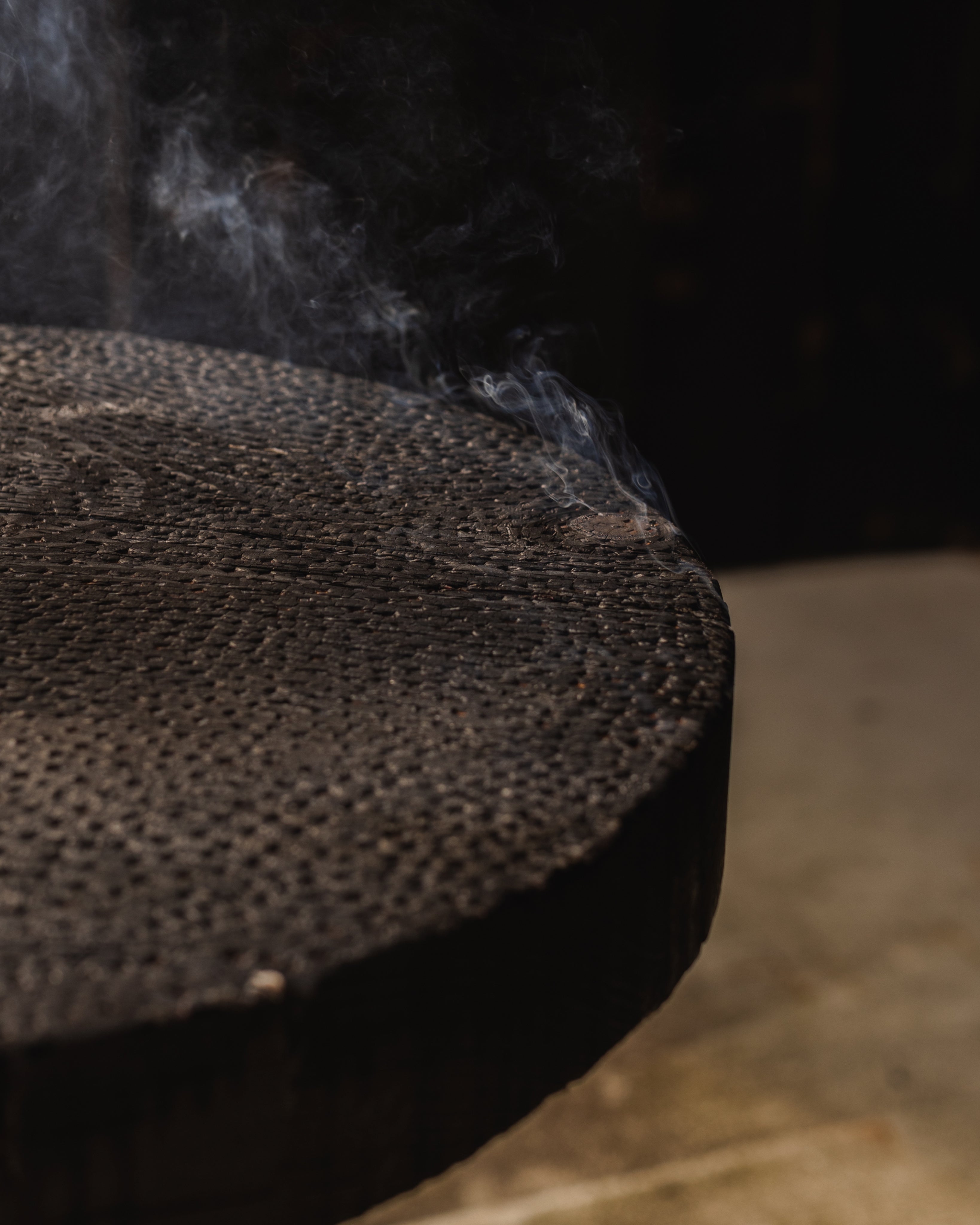 ABORA, End Table in Burnt Wood