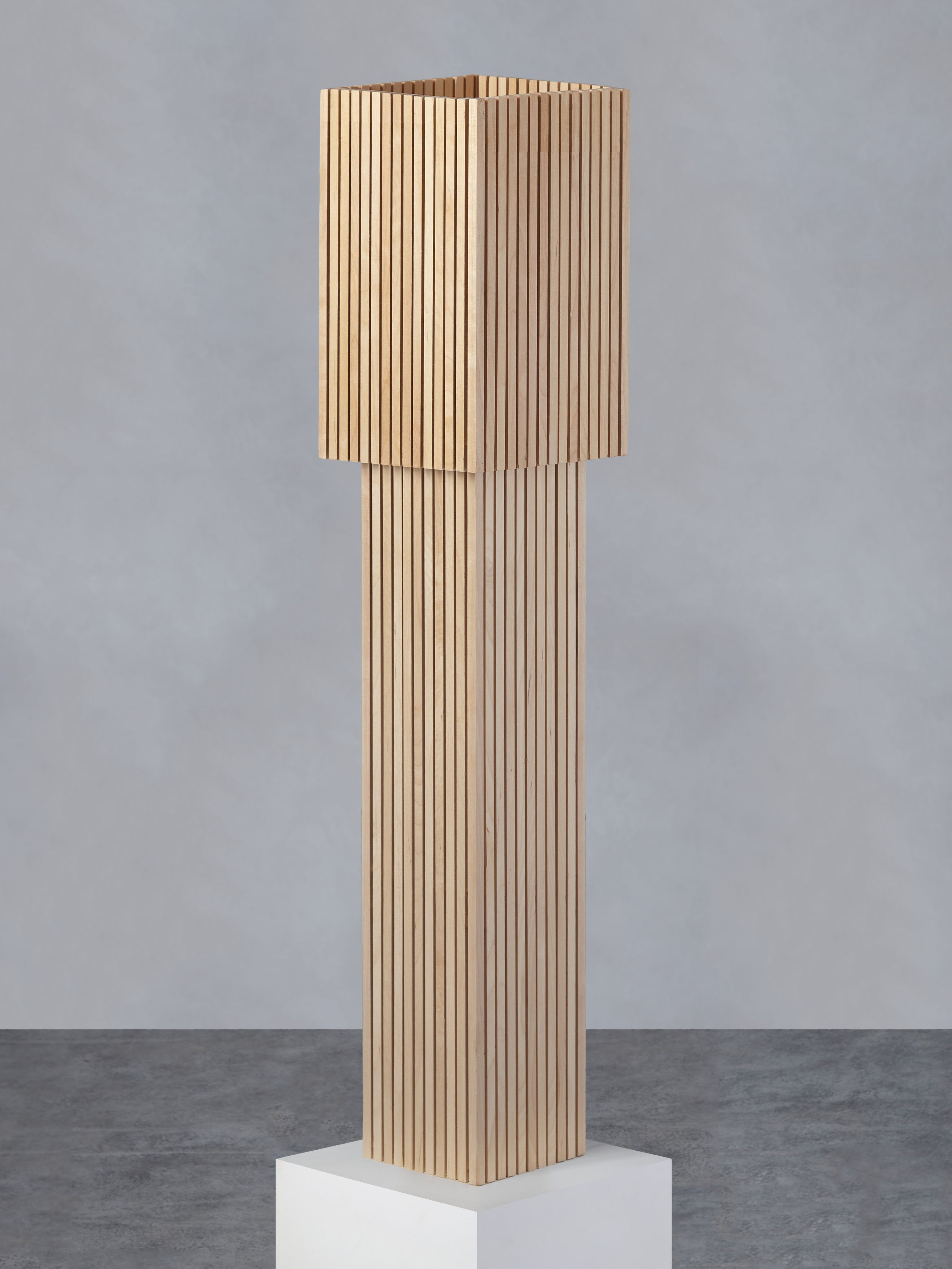 Wooden Parallilo Floor Lamp by Stamatios | The Oblist