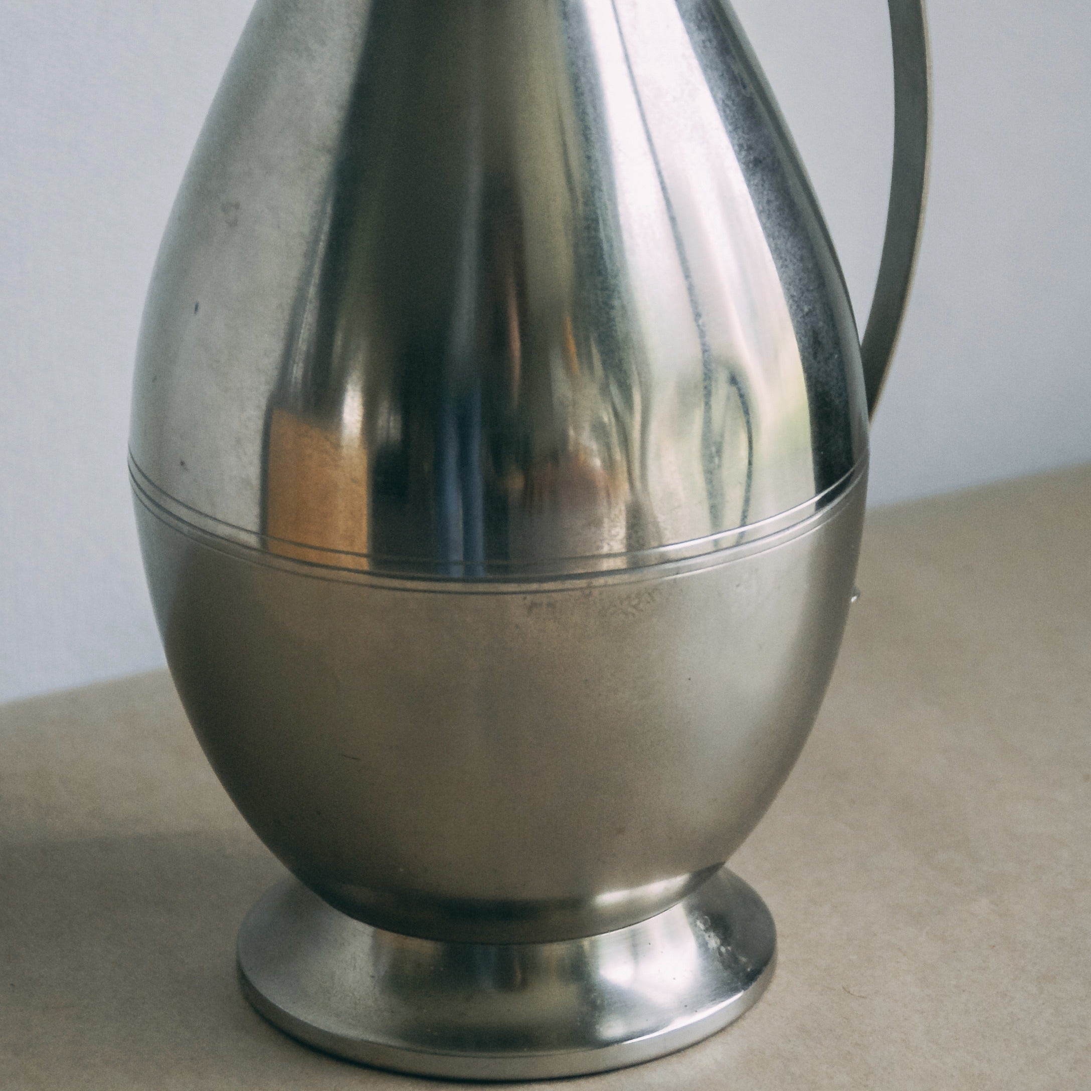 Jeka Tiel Pewter Pitcher — close-up