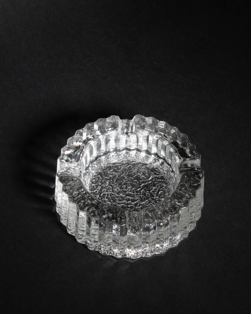 Willy Johansson Crystal Glass Ashtray by Vintage Stories | The Oblist — clear glass material