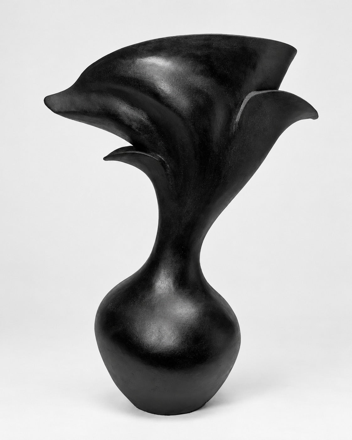 Contemporary Sculpture in Ceramic - MidNight Garden Collection - No 119 — side angle