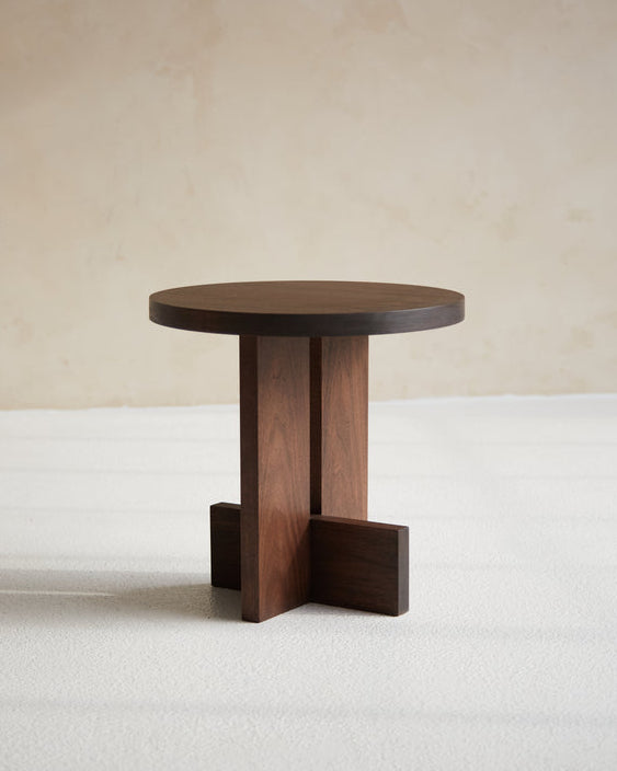 Axel Side Table in Solid Wood by Mary Ratcliffe Studio | The Oblist — handcrafted walnut design