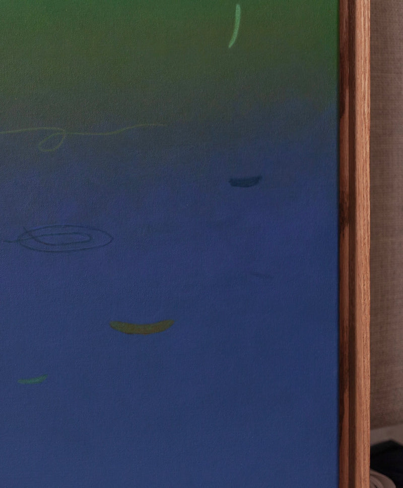 Prism — close-up of blue and green painted surface