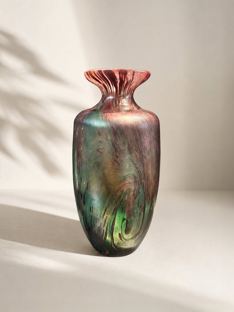 Iridescent Art Nouveau Glass Vase by Dodo Vintage | The Oblist