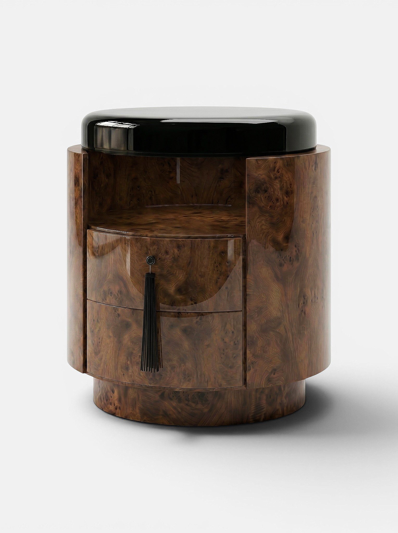 Pompon Dark Burl Wood And Black — detail view