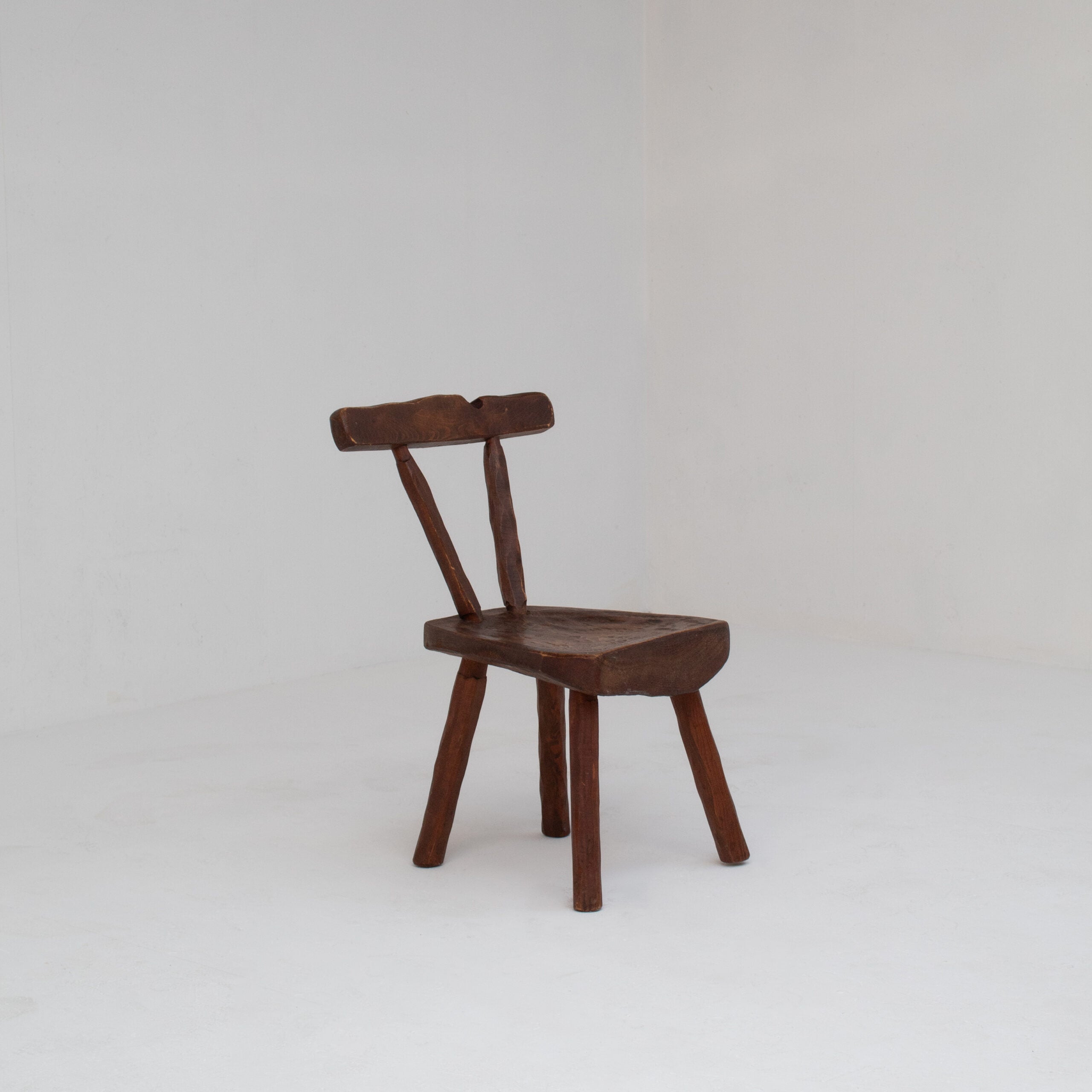 Pair of Vintage Brutalist Oak Chairs — lifestyle setting