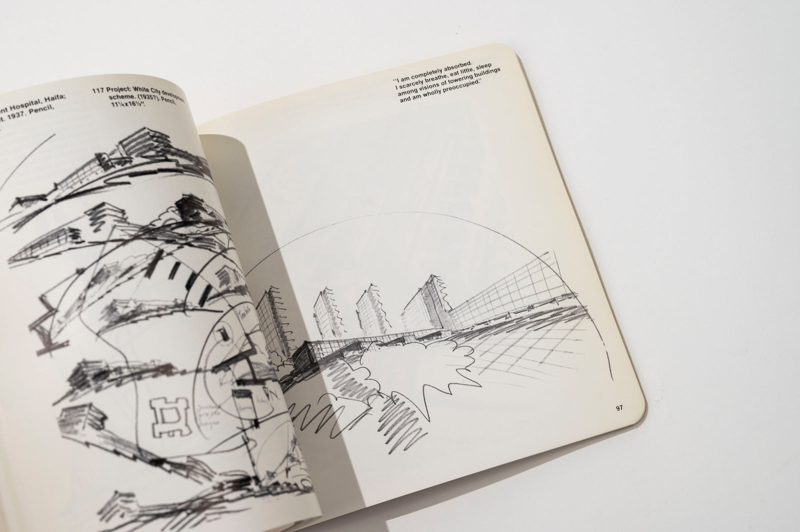 The Drawings of Eric Mendelson, 1969 Architecture and Interiors Book — side angle