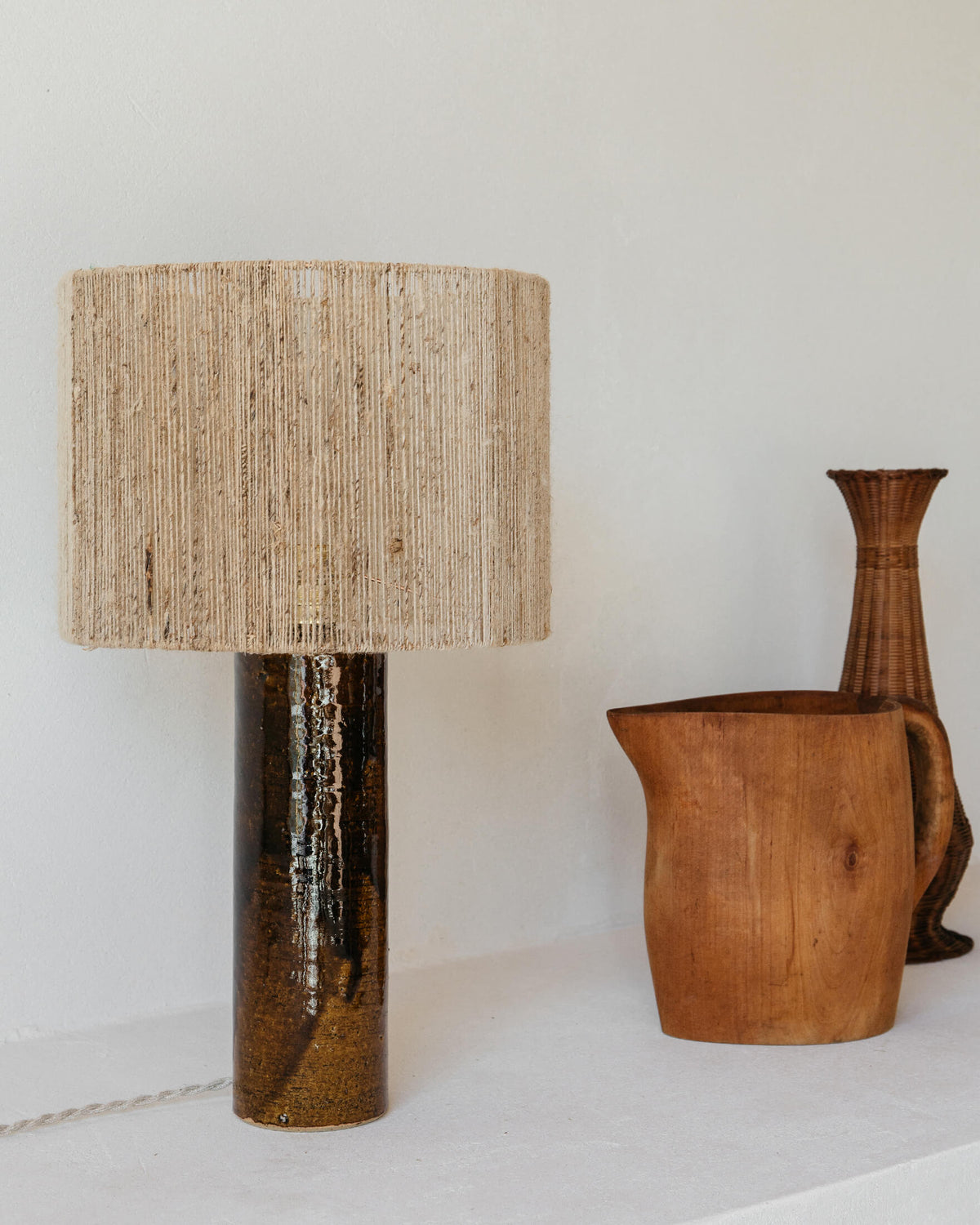 Contemporary Table Lamps in Ceramic "Terre" — lifestyle setting