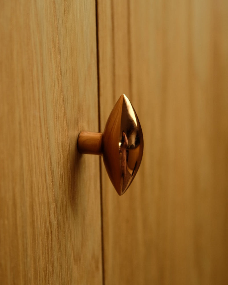 GOOD EYE Cabinet Knob/Wall Hook by Maha Alavi | The Oblist — handcrafted copper finish
