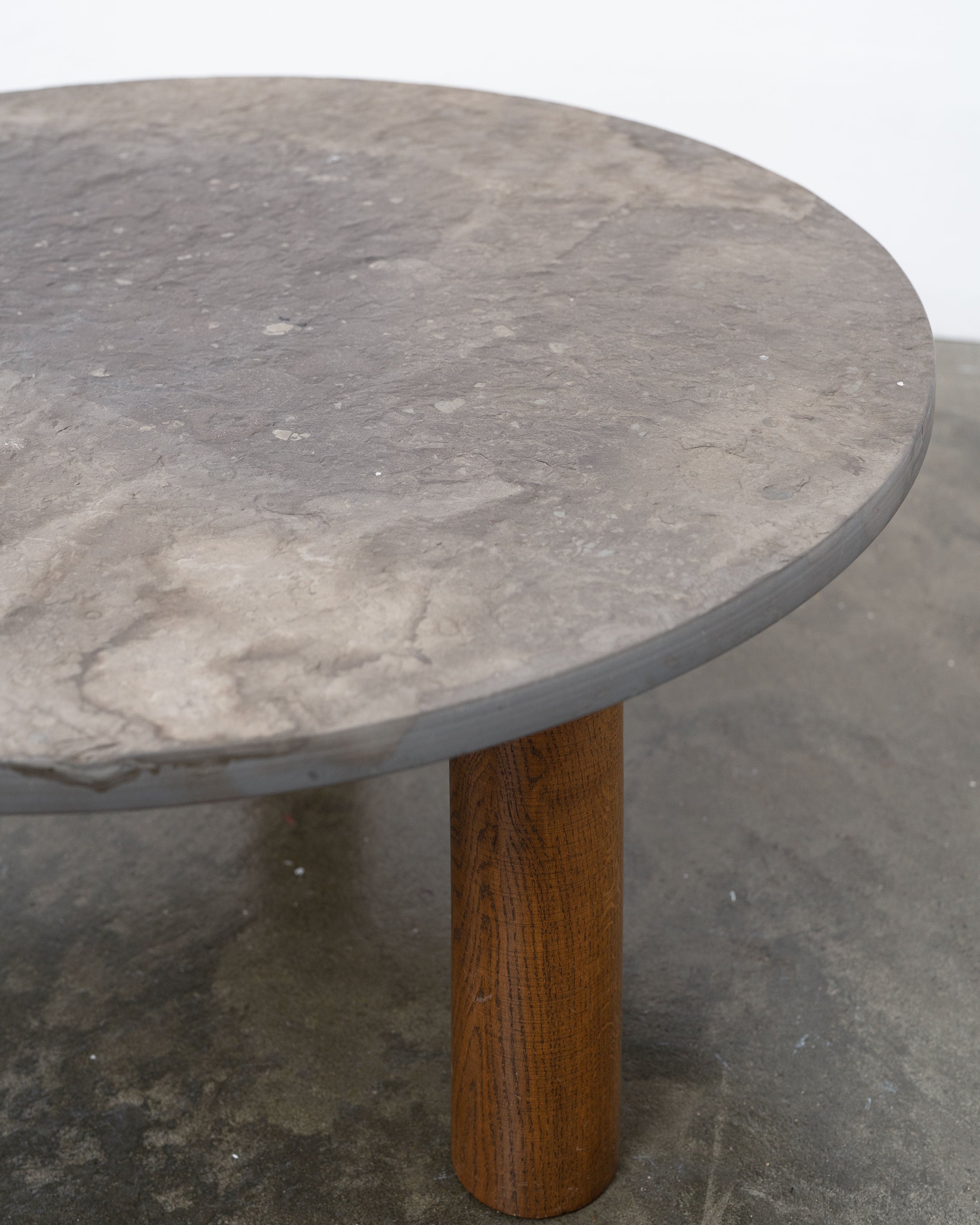 Brutalist Slate Coffee Table, c.1970 — lifestyle setting