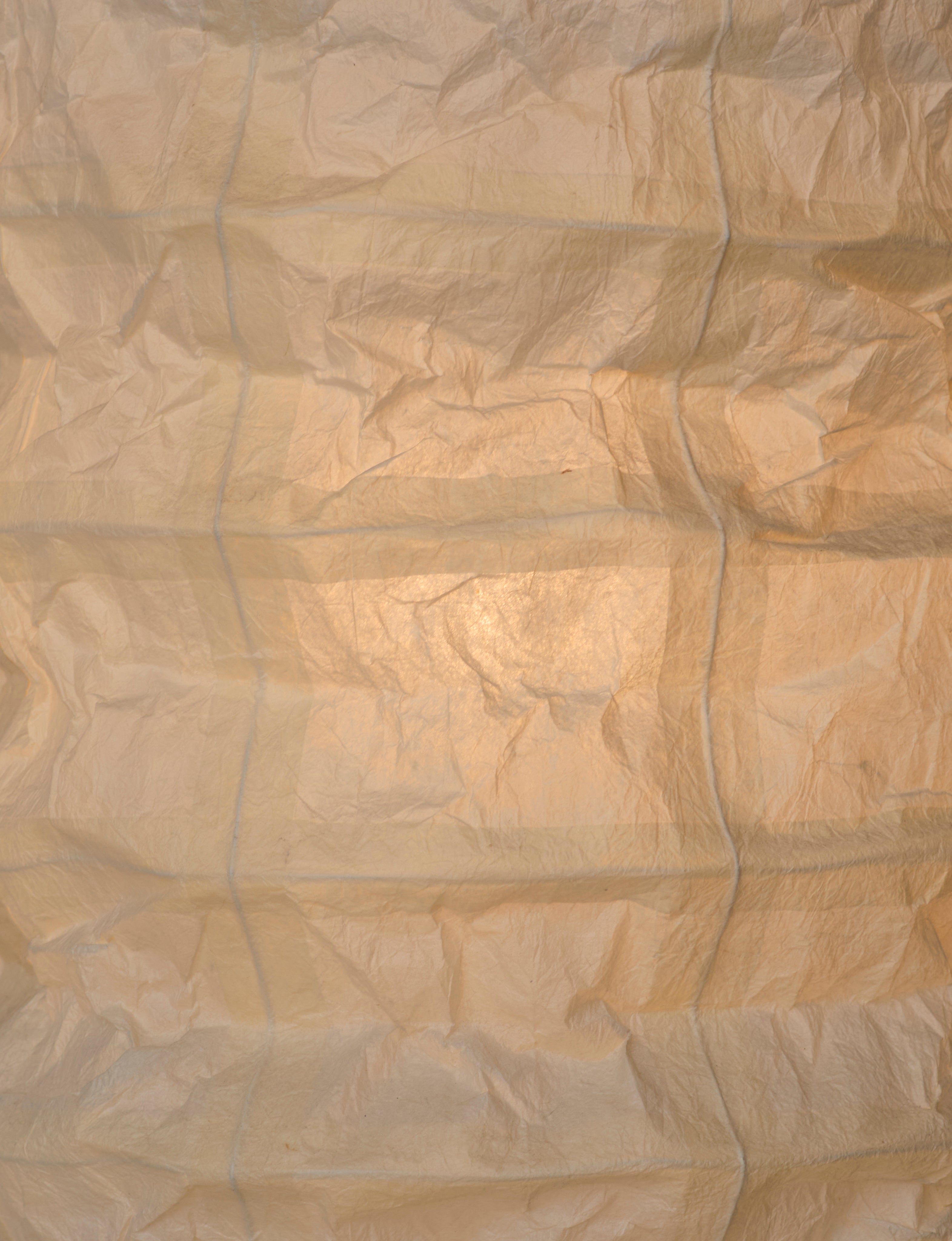 Vintage Ikea paper floor lamp C. 1990 — alternate view